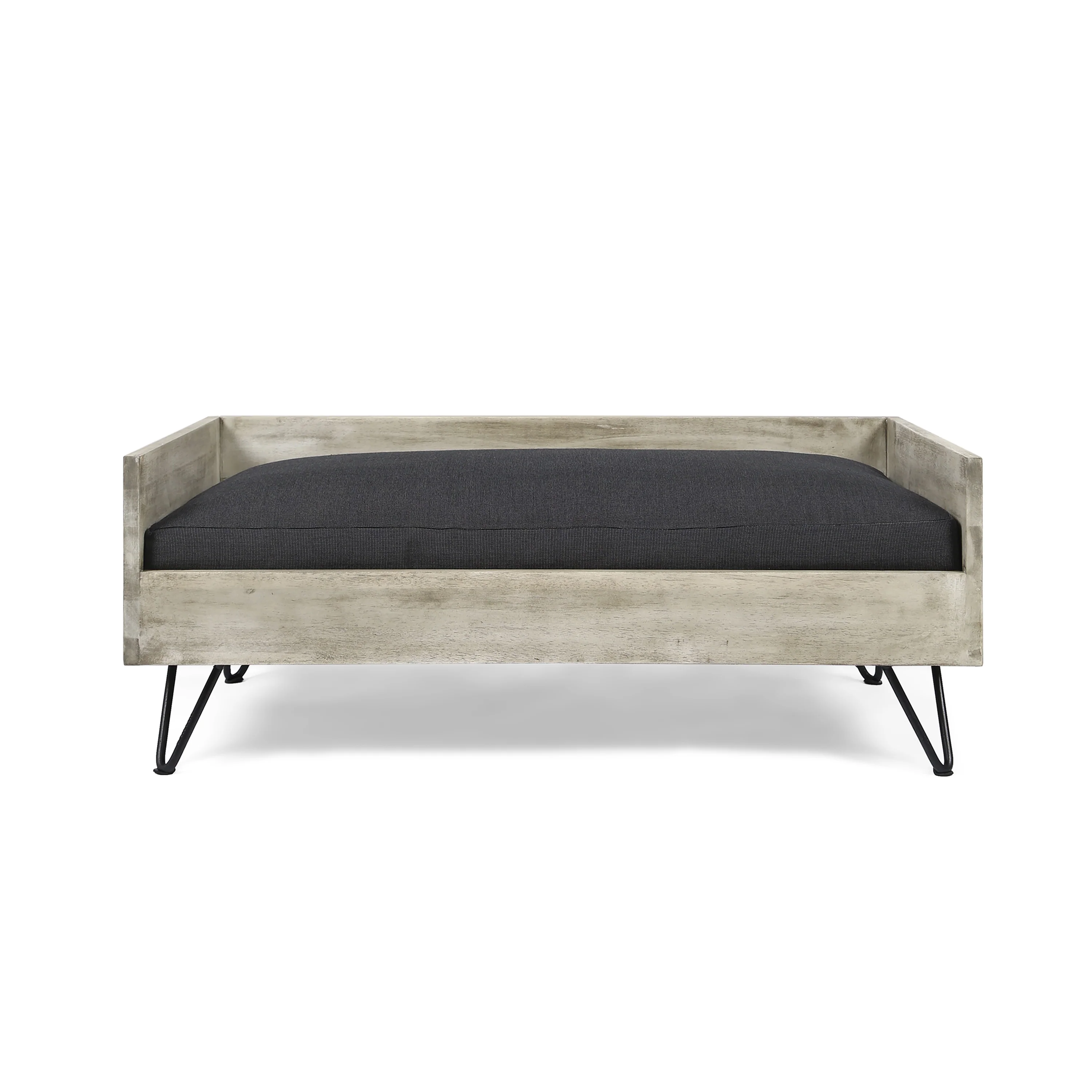 Ophelia Mid-Century Modern Cushioned Wood Frame Dog Bed - furnishings