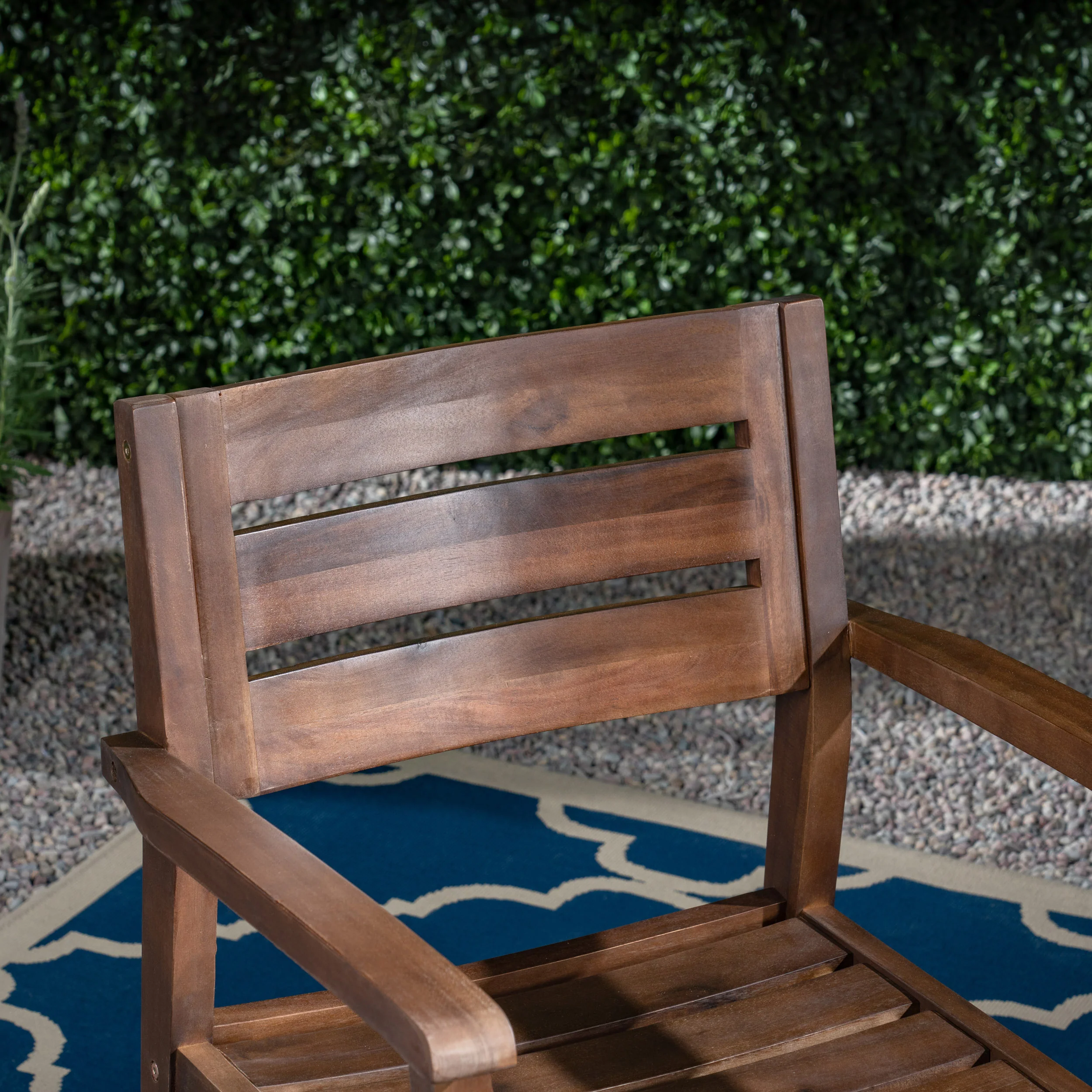 Ayrton Outdoor Rustic Acacia Wood 7 Piece Dining Set - furnishings