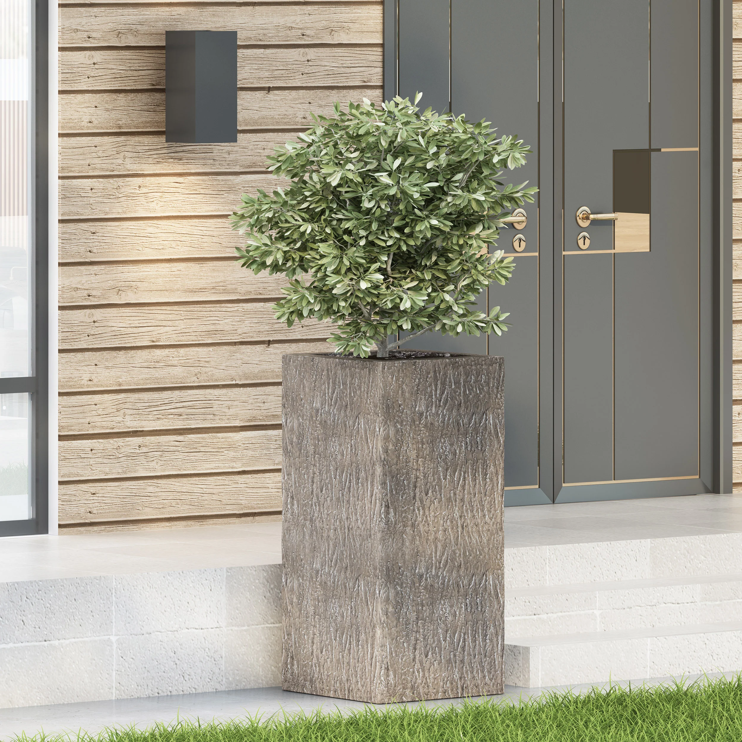 Berkamn Outdoor Cast Stone Planter - furnishings