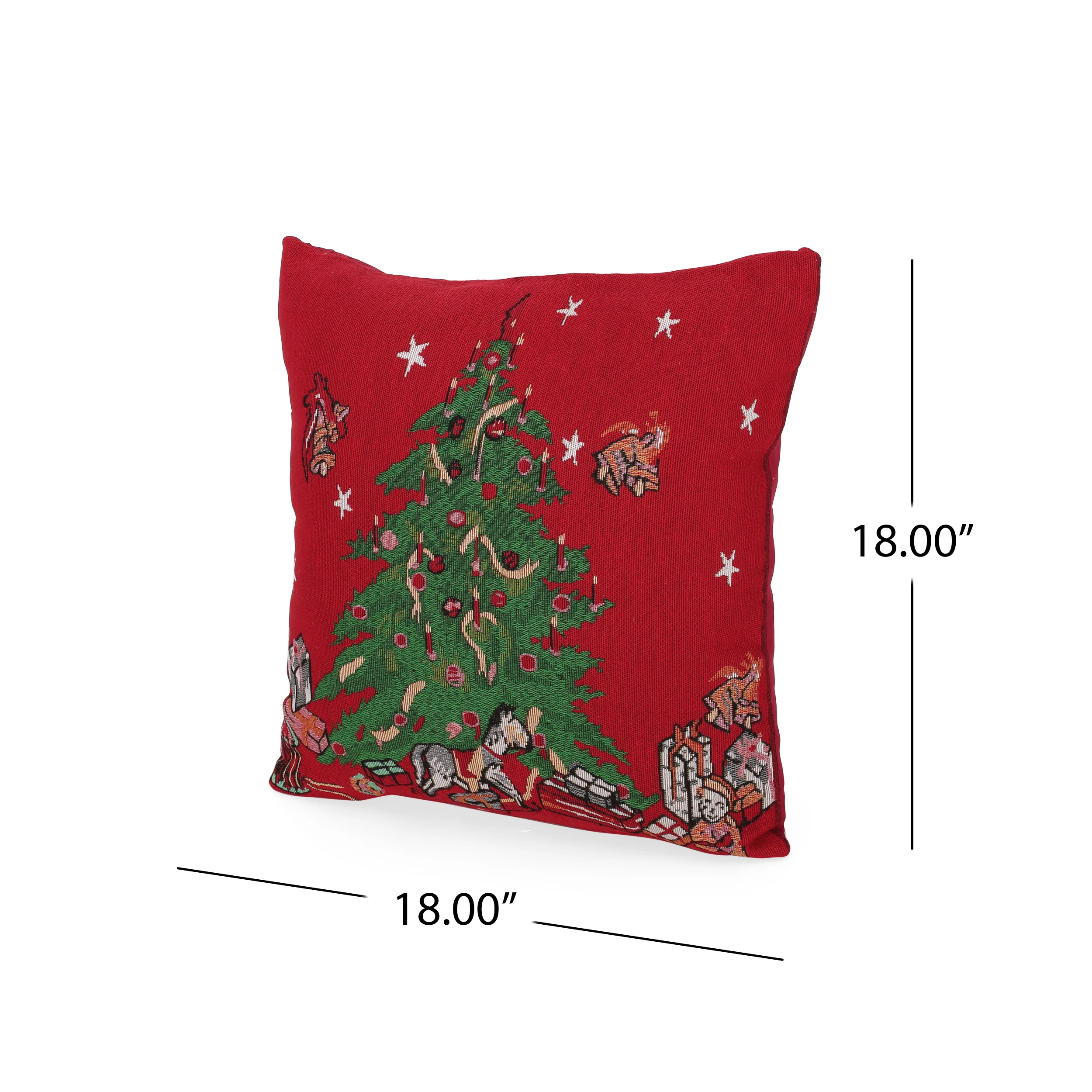 Benoit Modern Fabric Christmas Throw Pillow Cover - furnishings