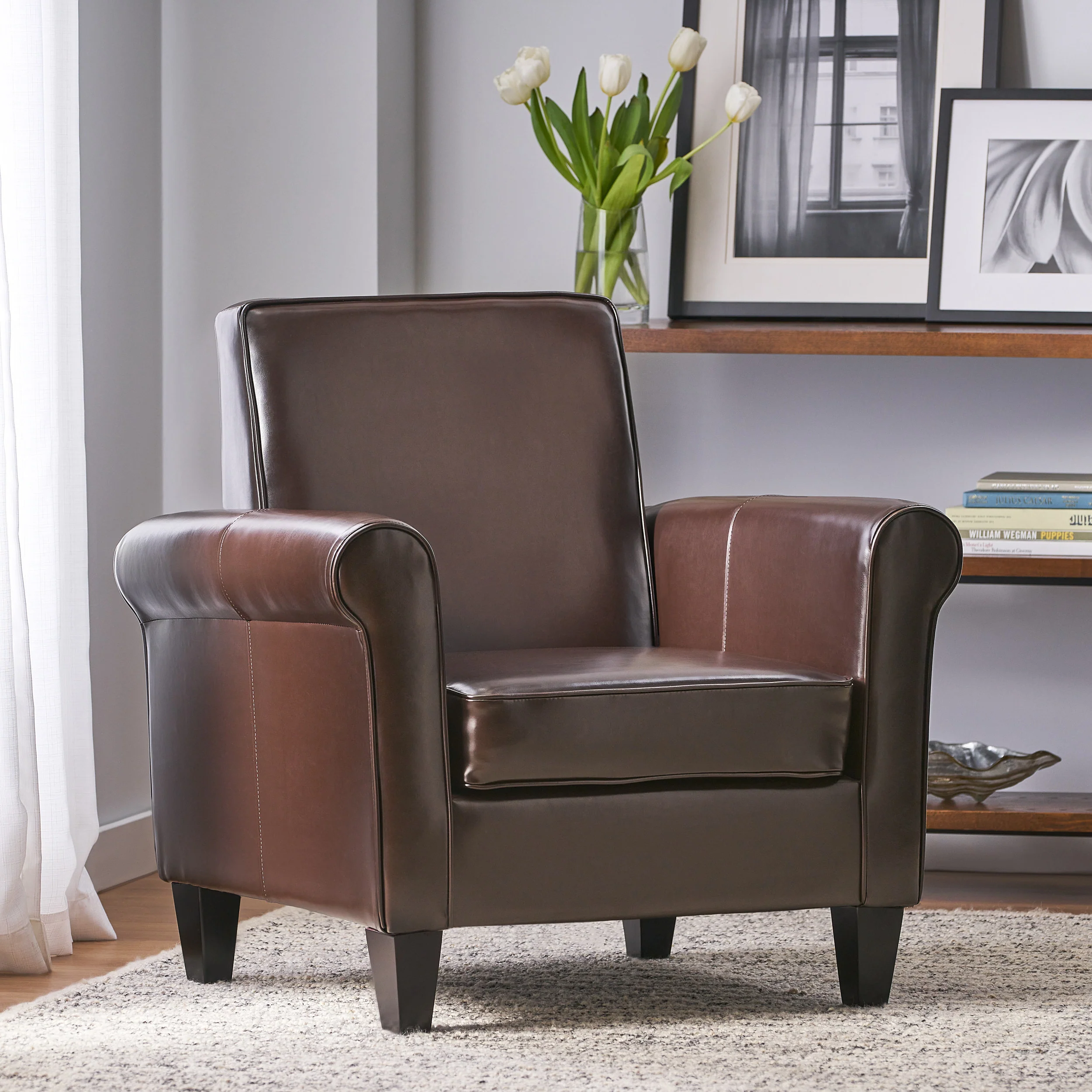Larkspur Leather Club Chair - furnishings
