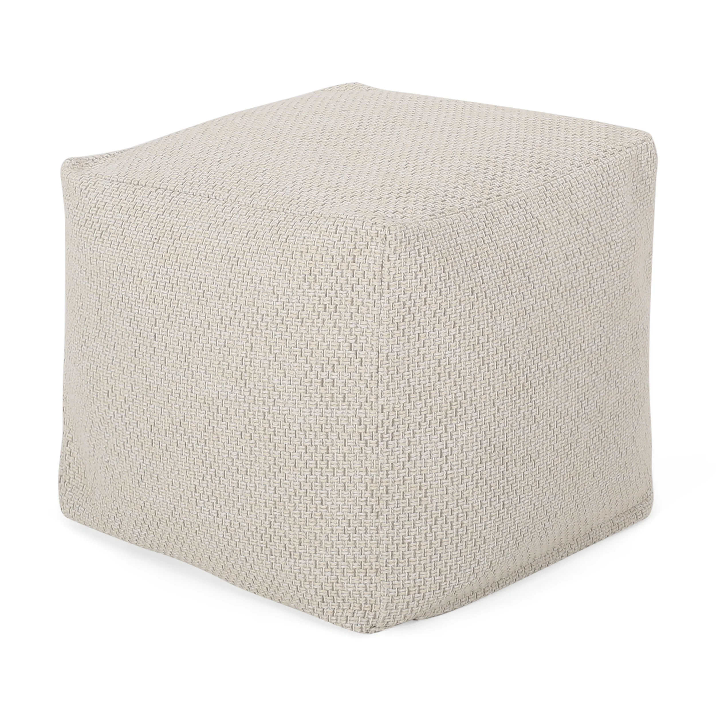 Rakiya Contemporary Fabric Pouf - furnishings