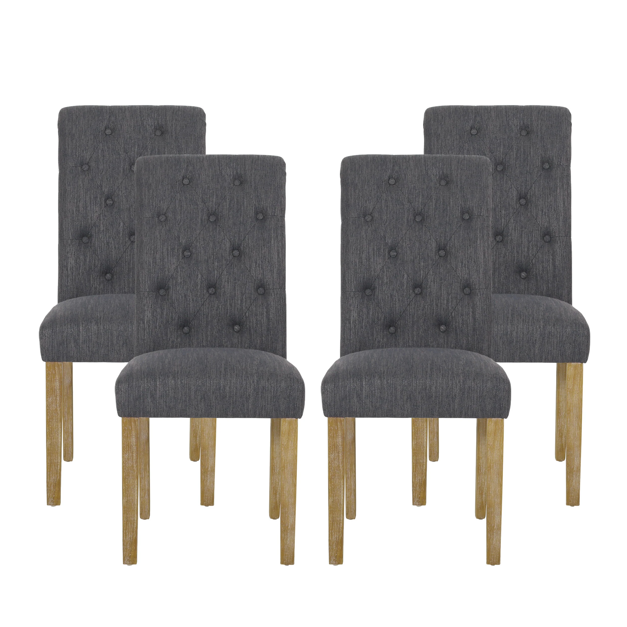 Larkspur Contemporary Tufted Dining Chairs, Set of 4 - furnishings