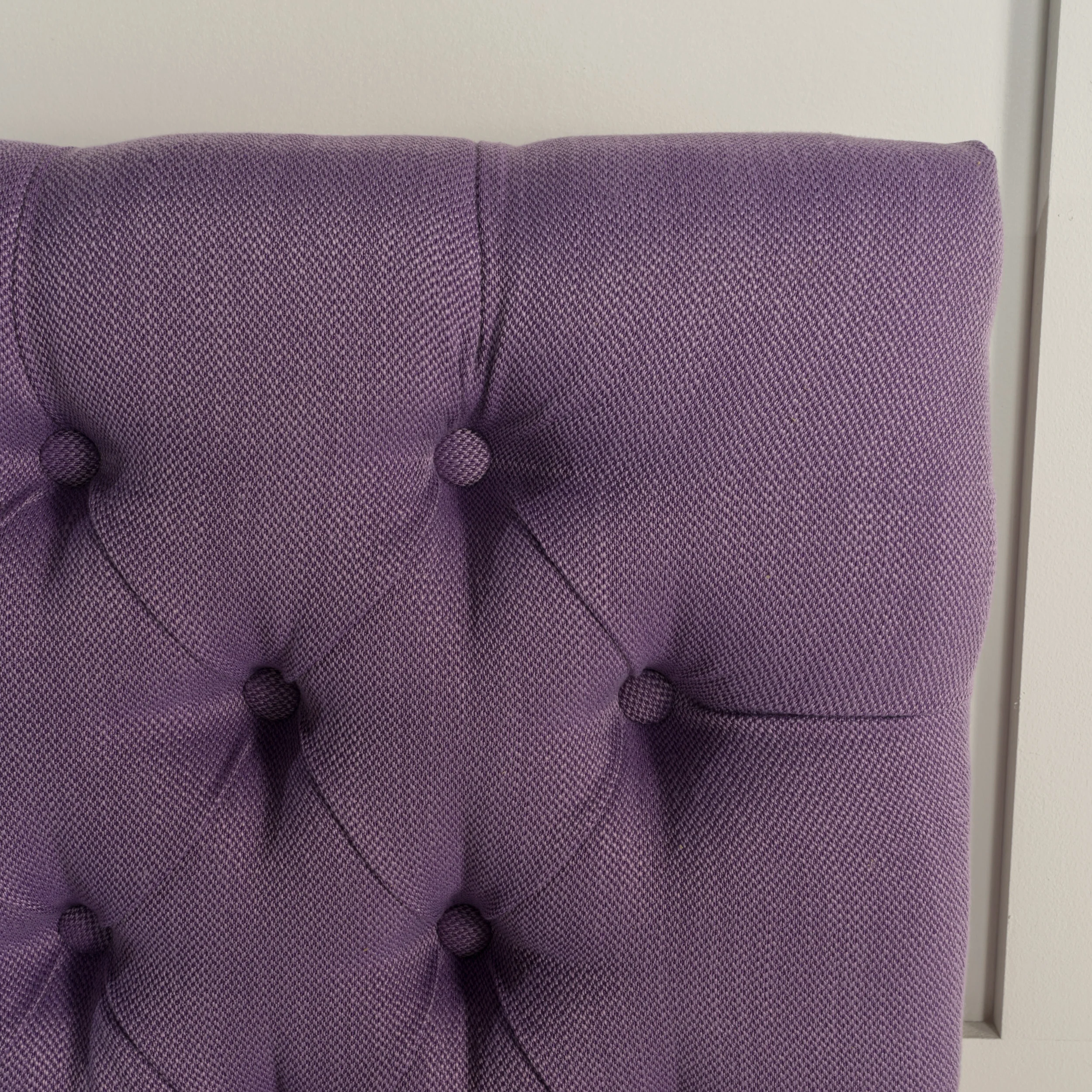 Brunet Contemporary Button Tufted Fabric Queen/Full Headboard - furnishings