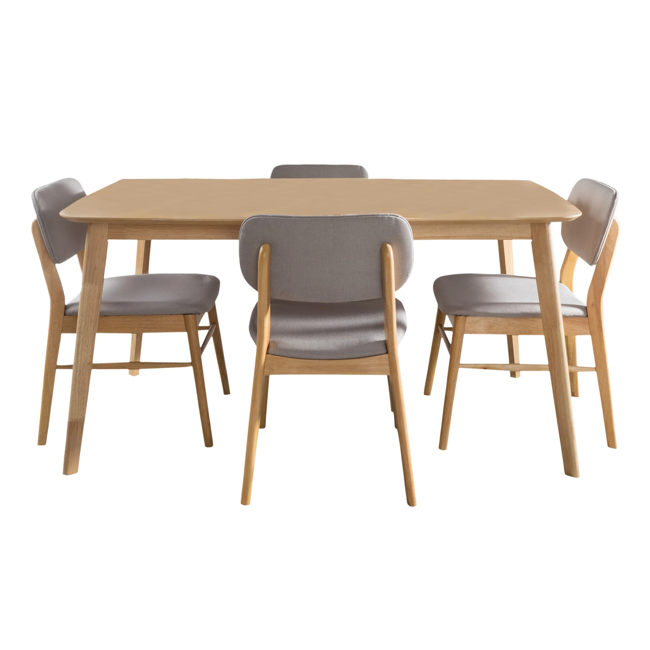 Beatrice Mid-Century Design 5 PC Wood Finished Dining Set - furnishings