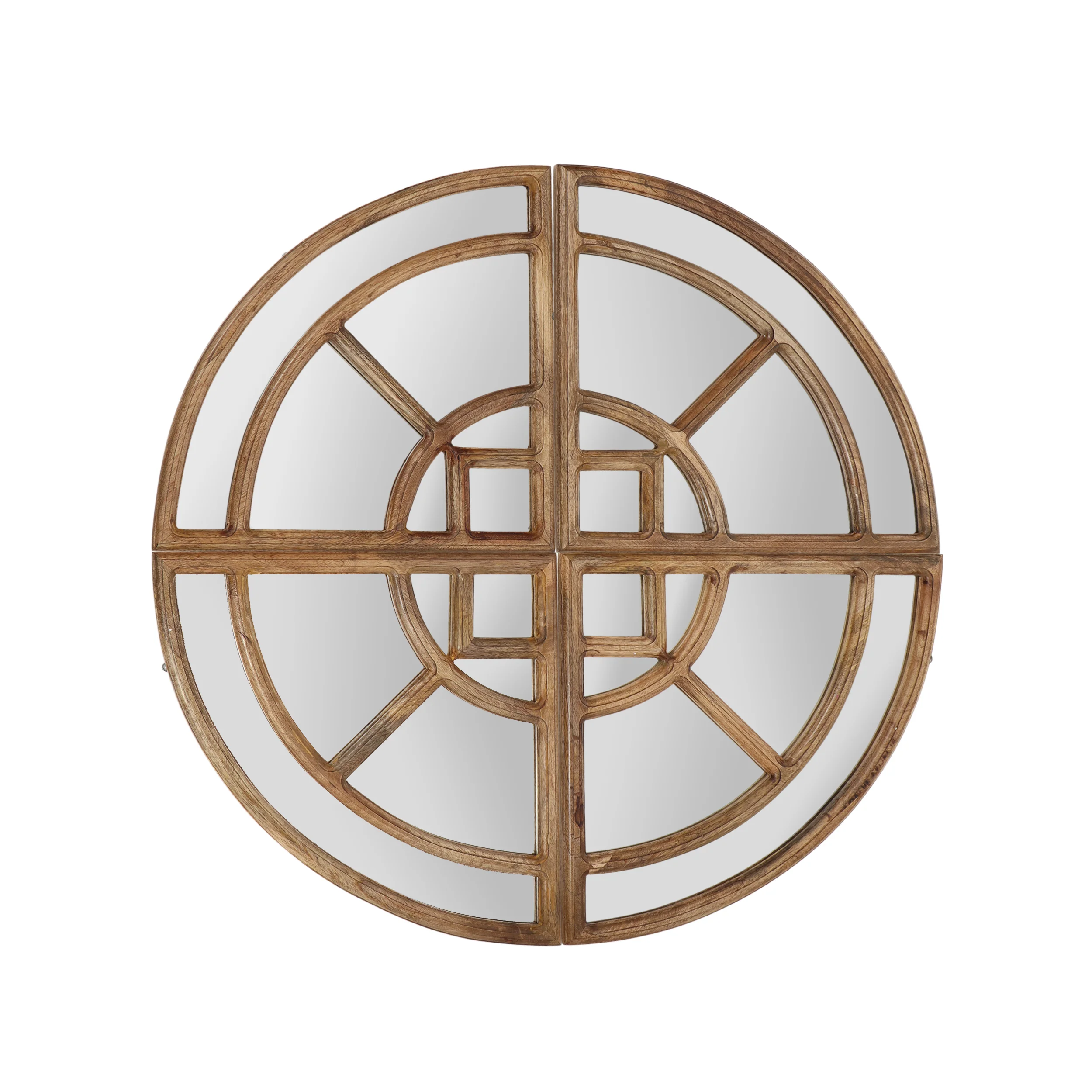 Hodaya Rustic Round Pie Mirror - furnishings