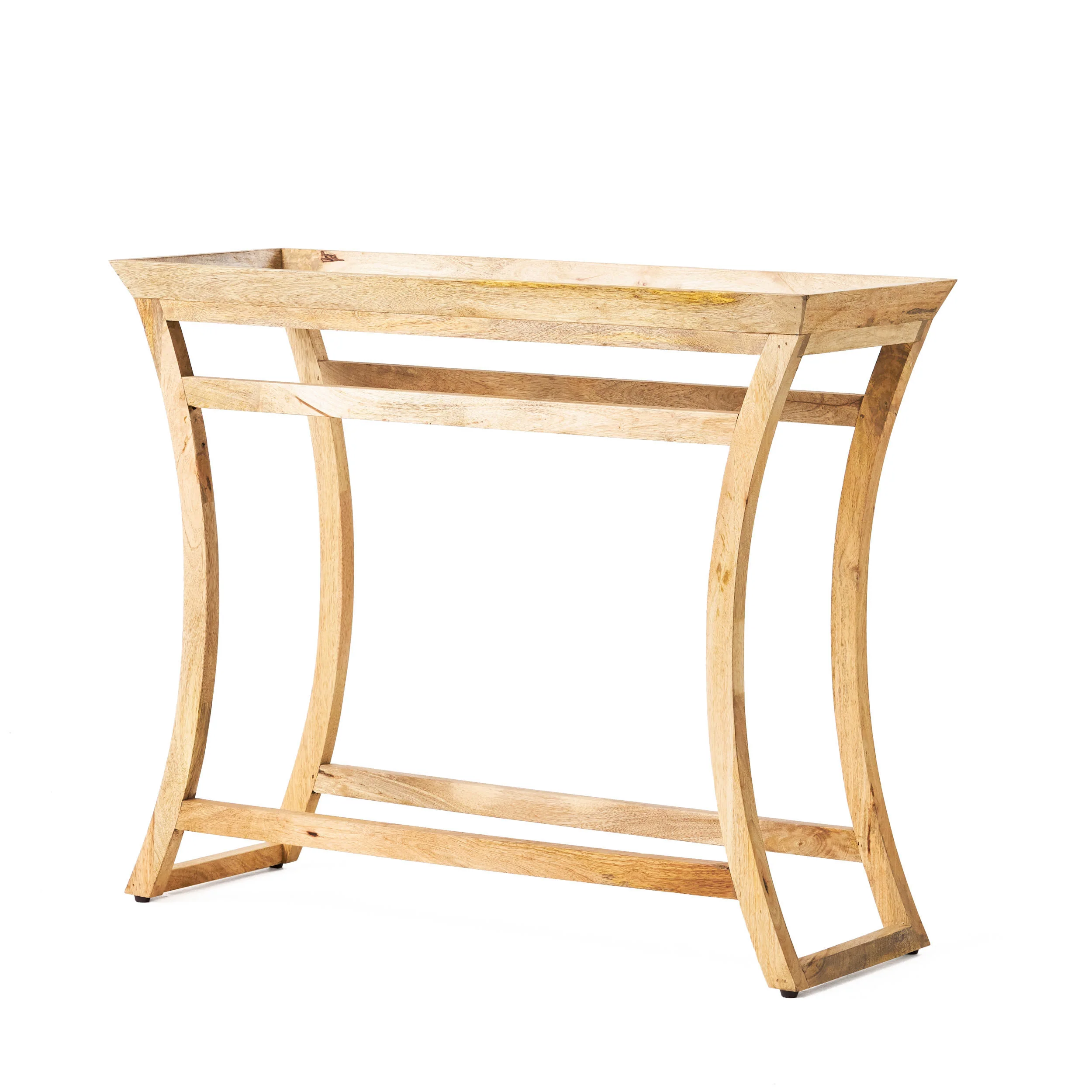 Thelen Rustic Handcrafted Mango Wood Console Table, Natural - furnishings