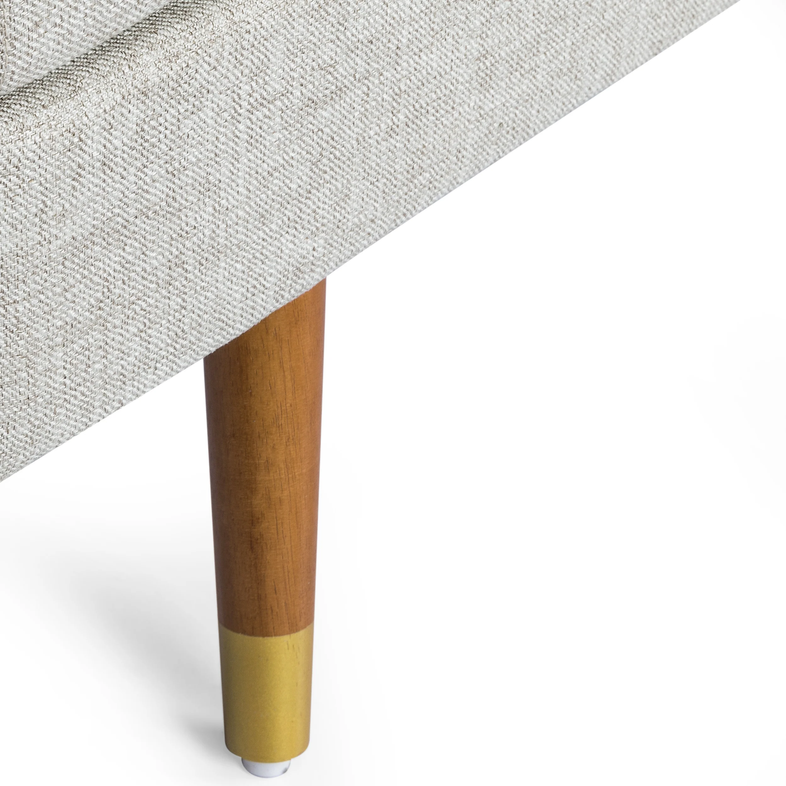 Tiltonsville Mid-Century Modern Tufted Double End Chaise Lounge with Bolster Pillows - furnishings