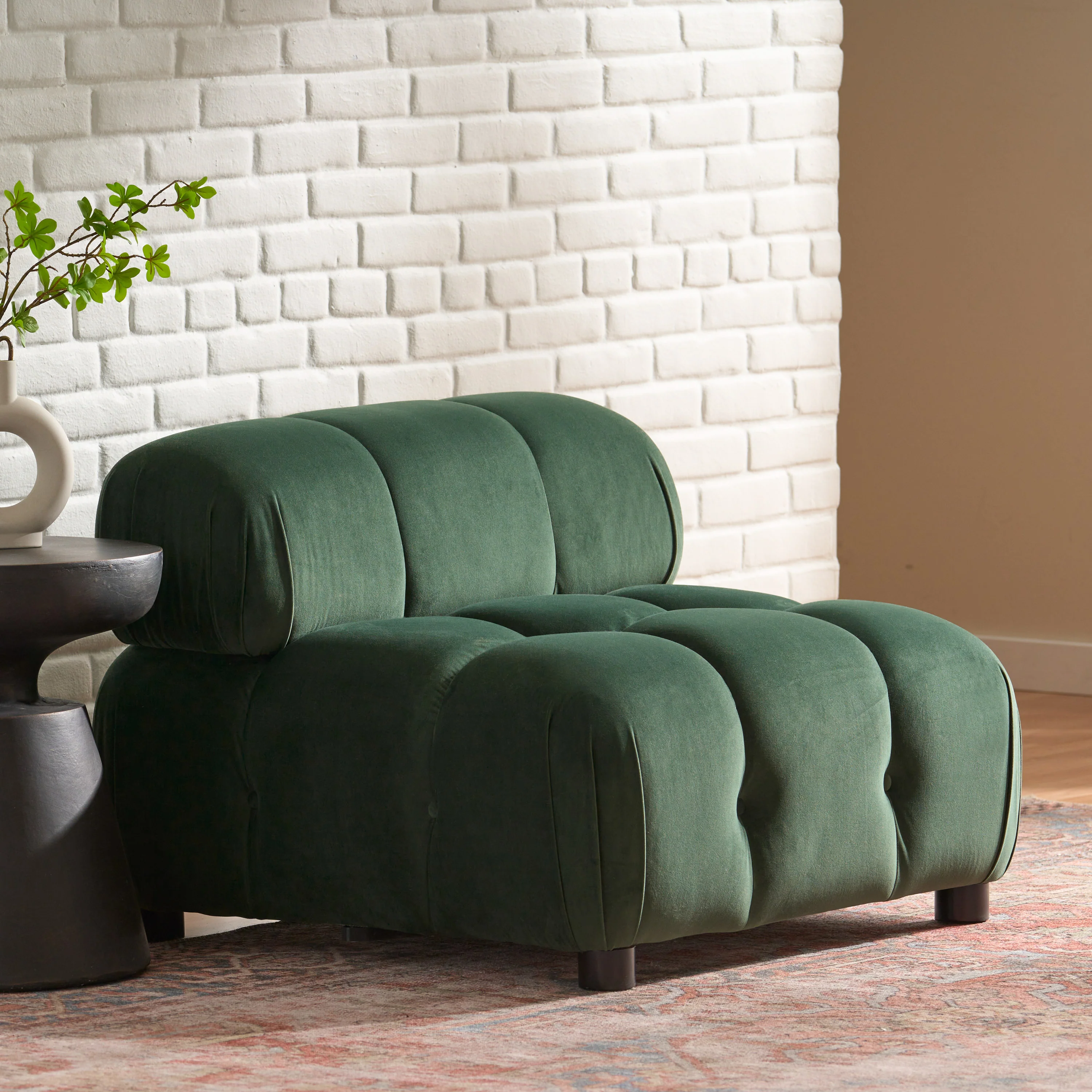 Kildare Velvet Tufted Club Chair - furnishings