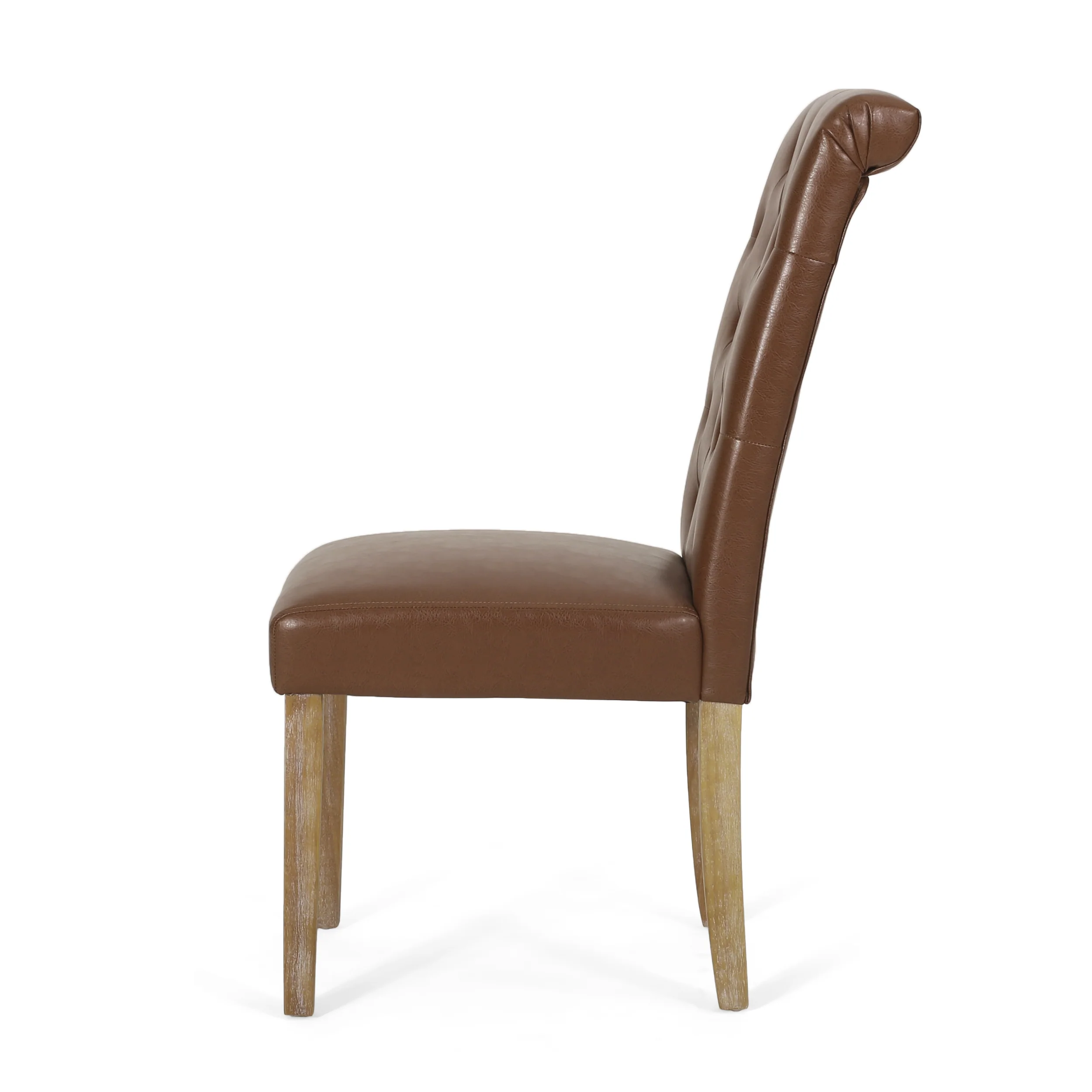 Larkspur Contemporary Faux Leather Tufted Dining Chairs, Set of 6 - furnishings