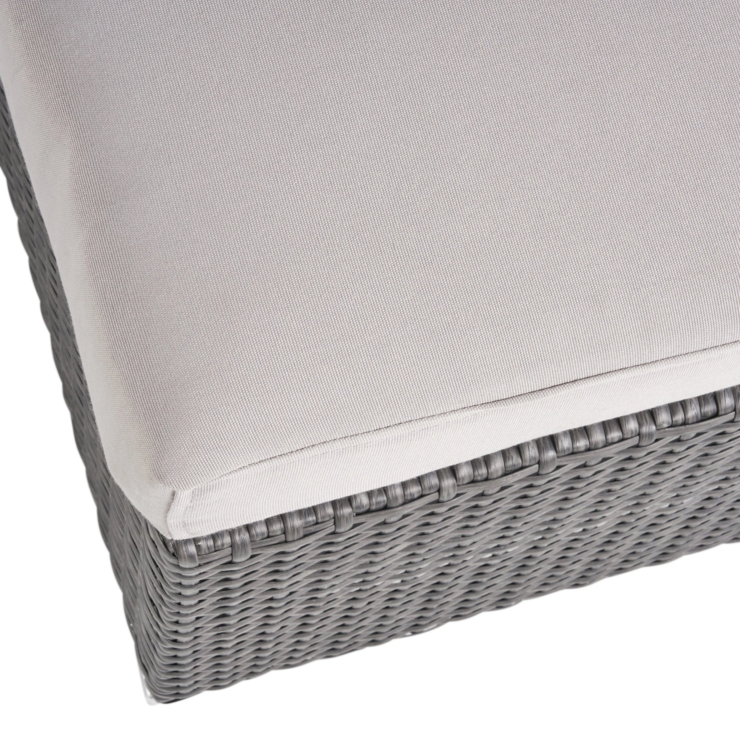 Avianna Outdoor Wicker Ottoman with Cushion - furnishings