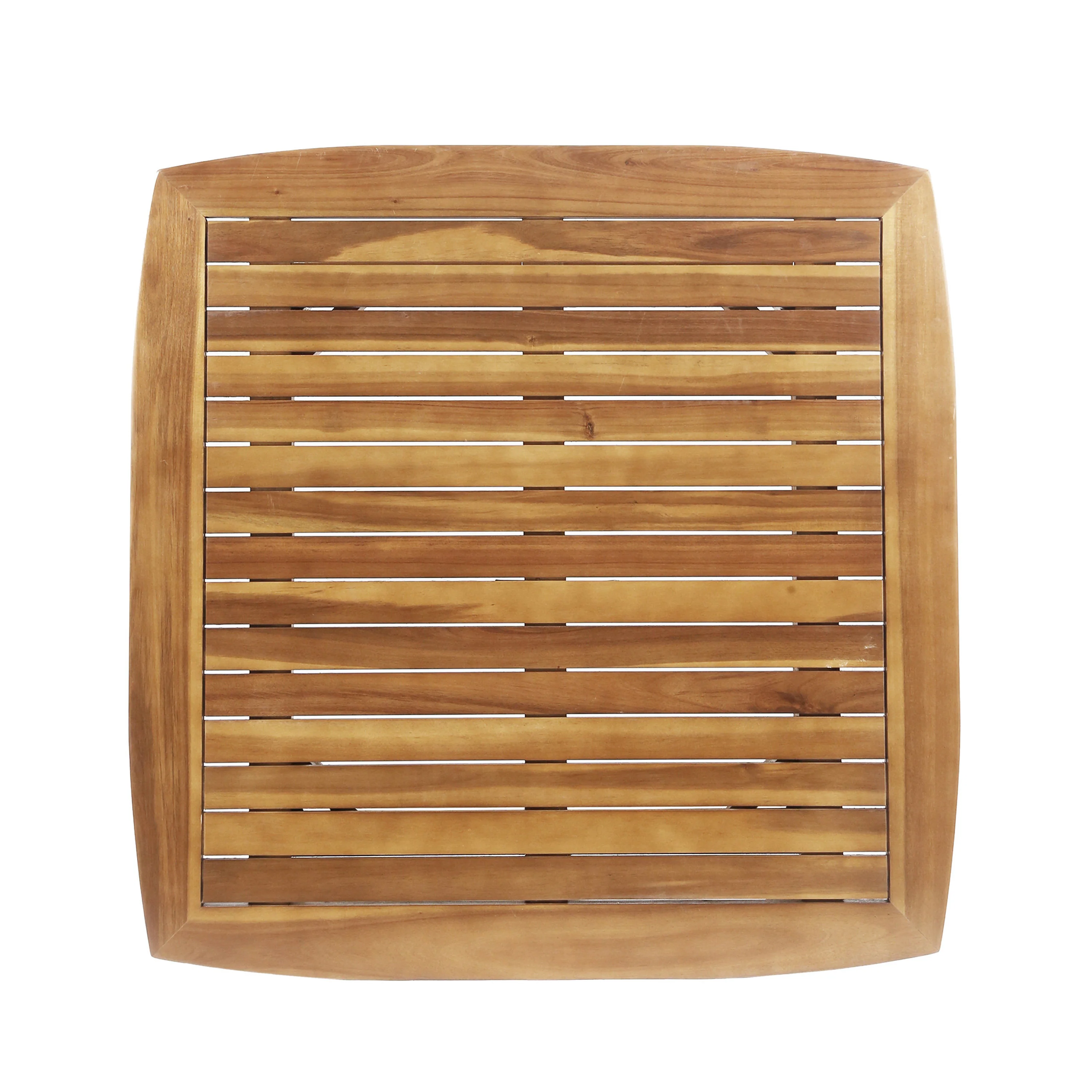 Knox Outdoor 5 Piece Wood and Wicker Dining Set, Teak and Multi Brown - furnishings