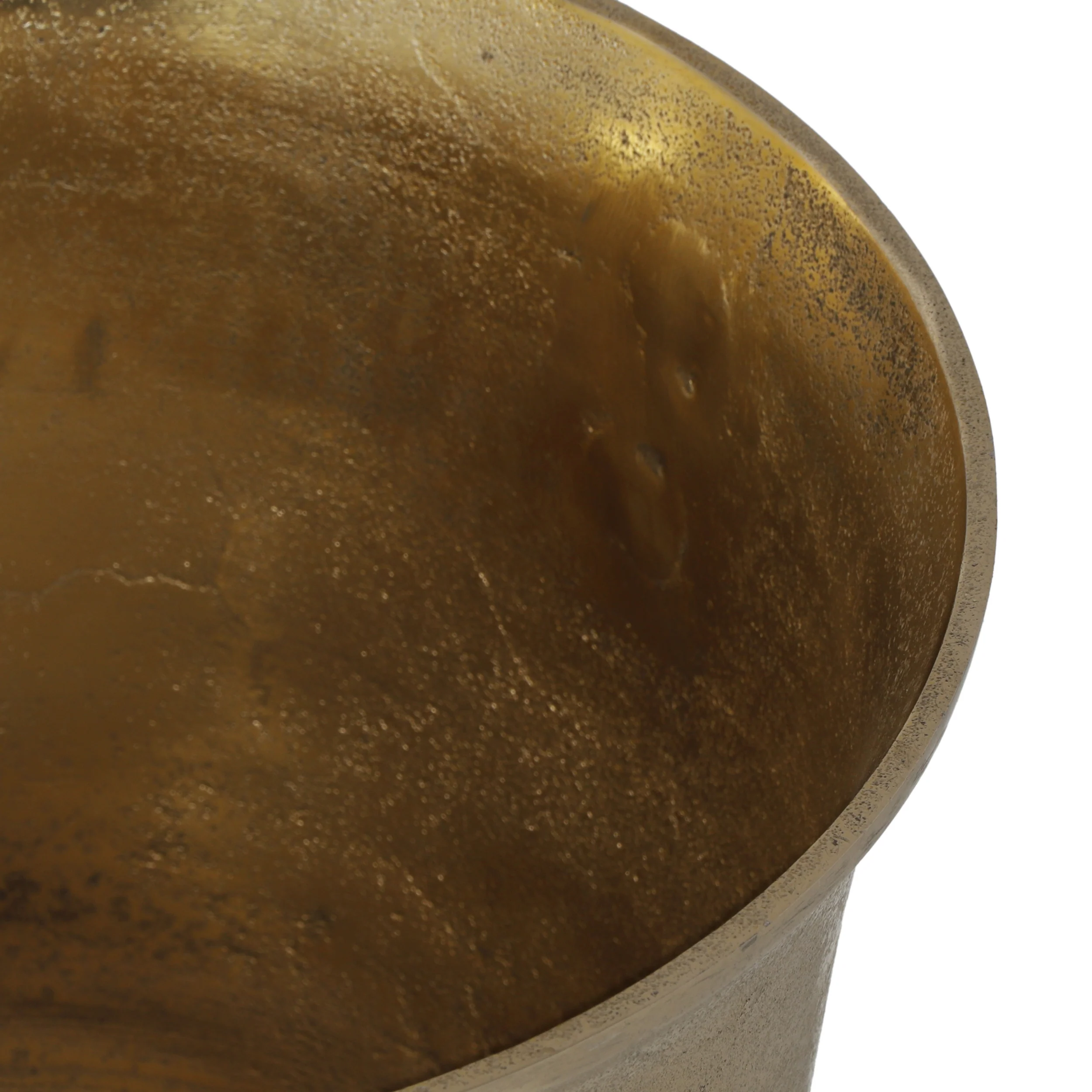 Rosher Handcrafted Aluminum Champagne Cooler, Raw Gold - furnishings