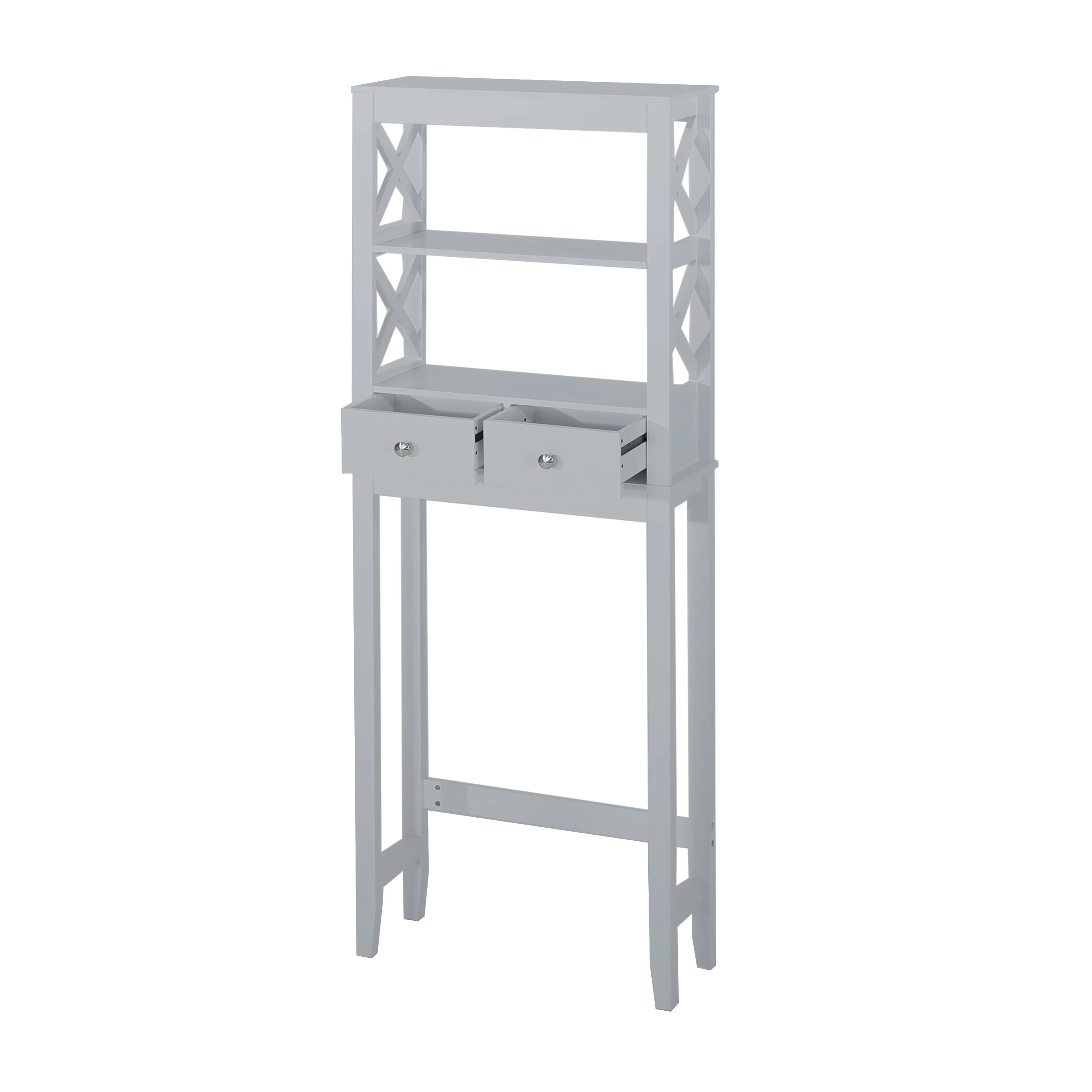 Lewis Modern Over-the-Toilet Storage Rack with Drawers - furnishings
