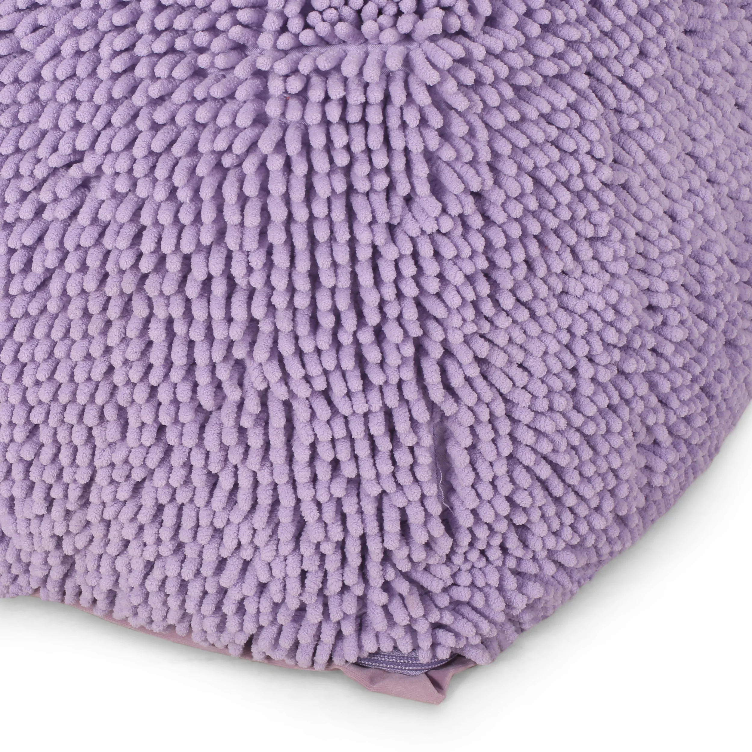 Statham Modern Microfiber Chenille Square Pouf - furnishings