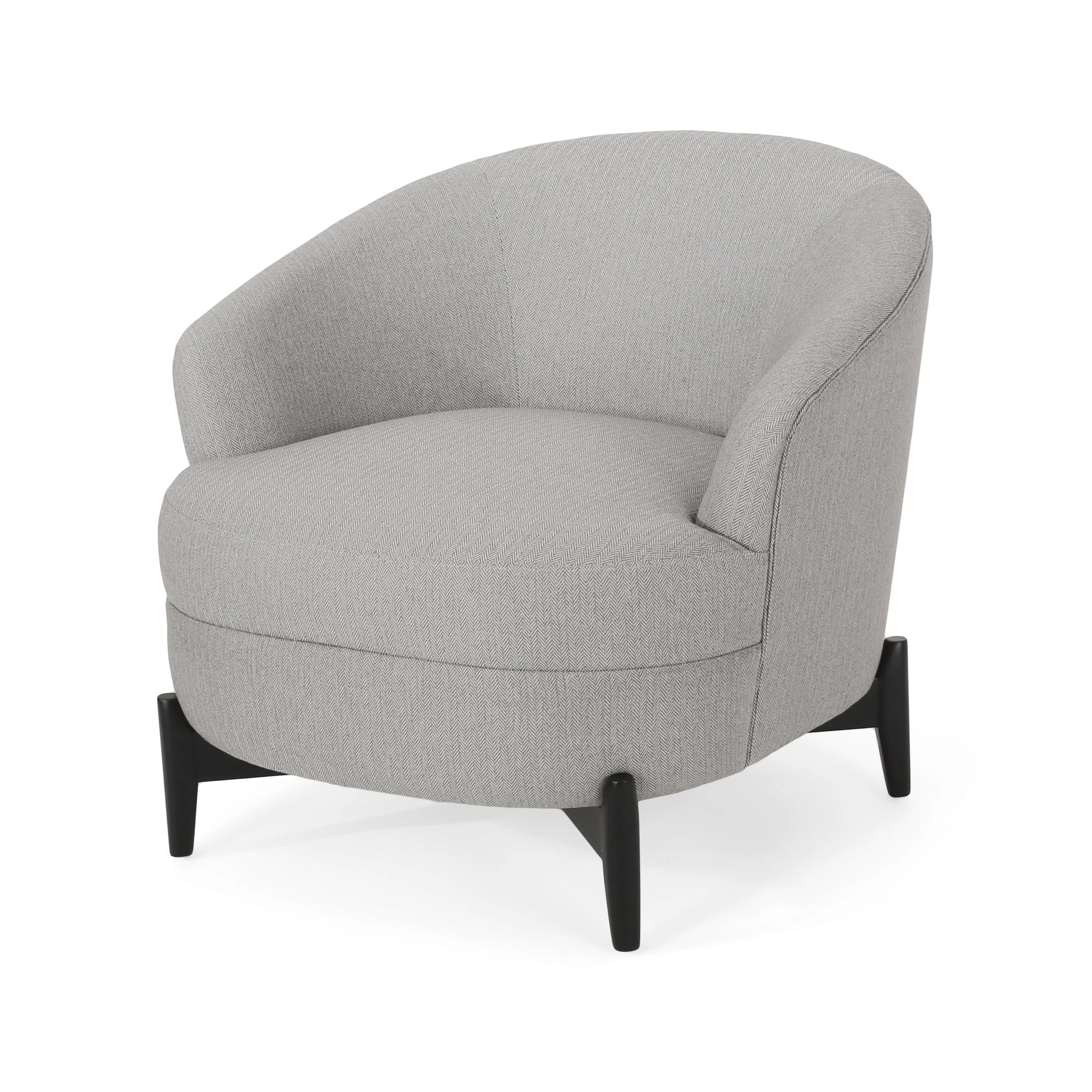 Anaura Contemporary Boucle Upholstered Club Chair - furnishings