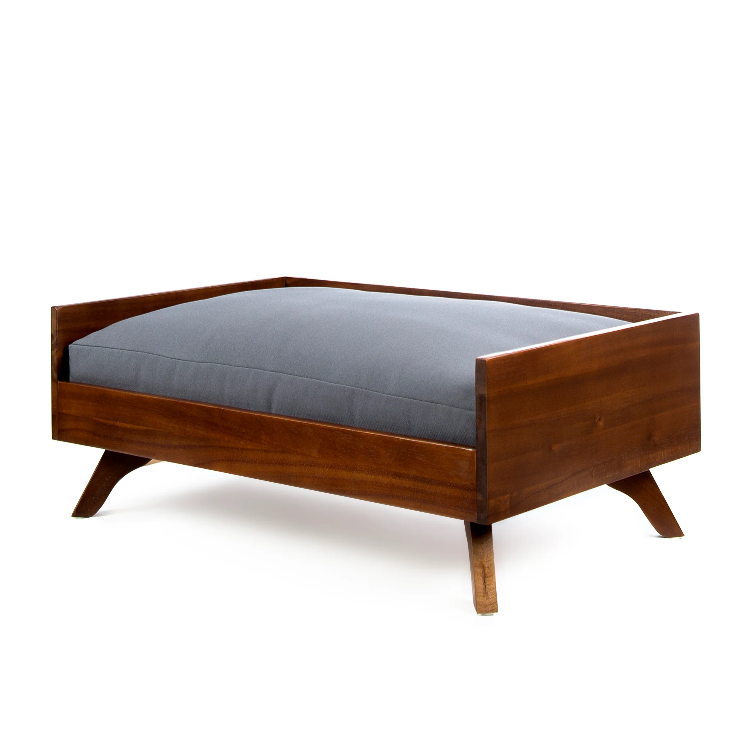 Darren Mid-Century Wood Frame Cushioned Dog Bed - furnishings