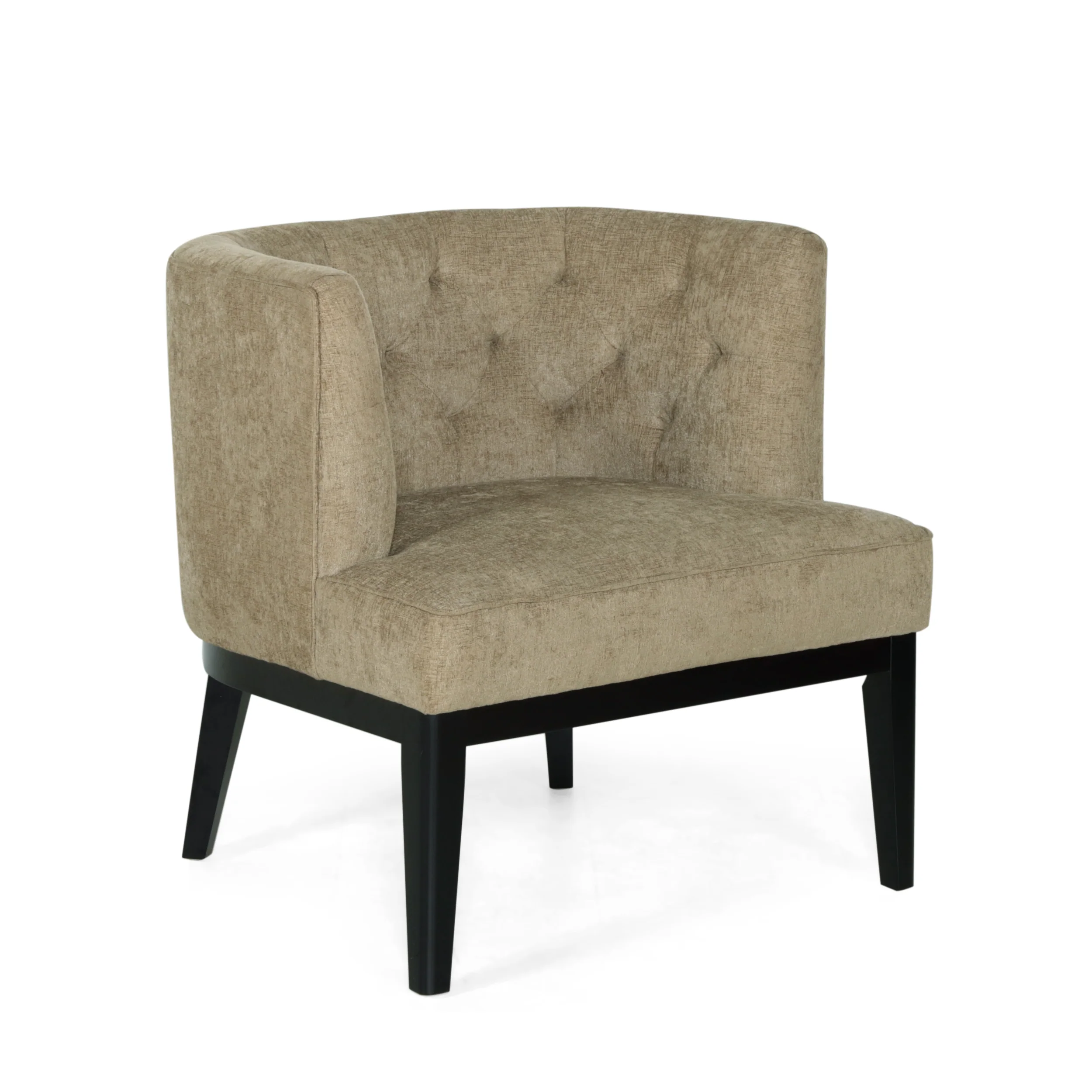 Evans Contemporary Fabric Tufted Accent Chair - furnishings