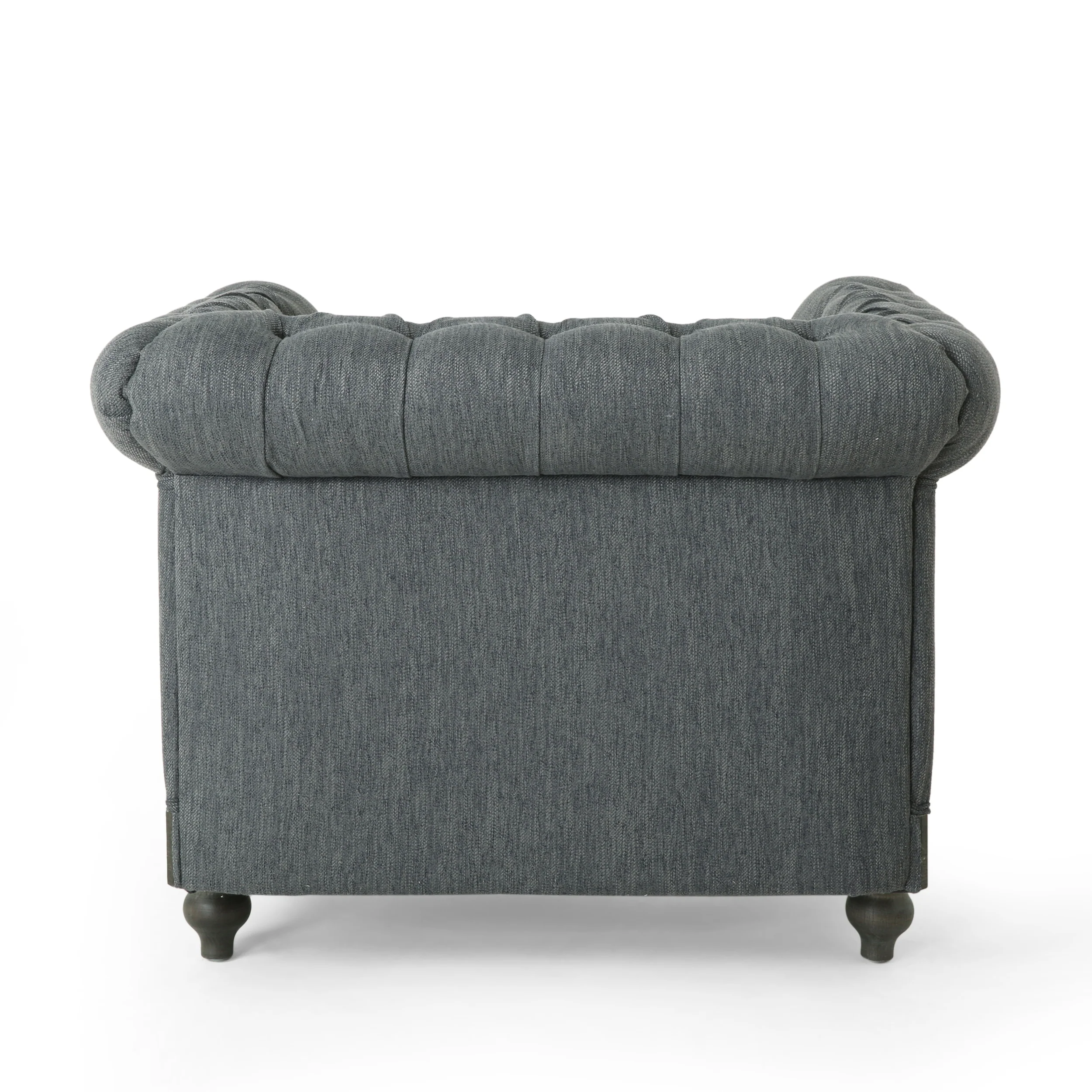 Batavia Chesterfield Tufted Fabric Club Chair with Nailhead Trim - furnishings