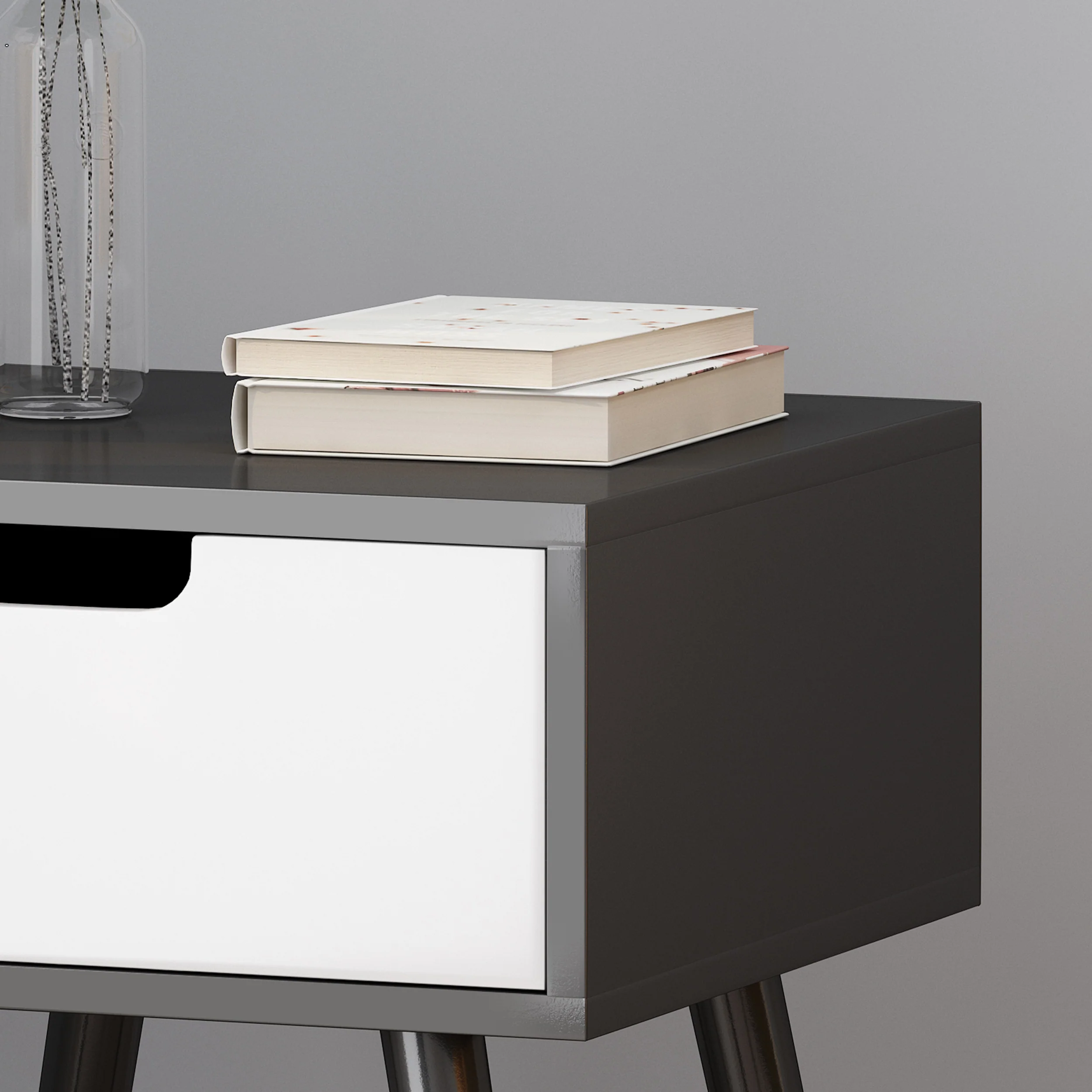 Karin Mid-Century Modern End Table w/ Drawer - furnishings