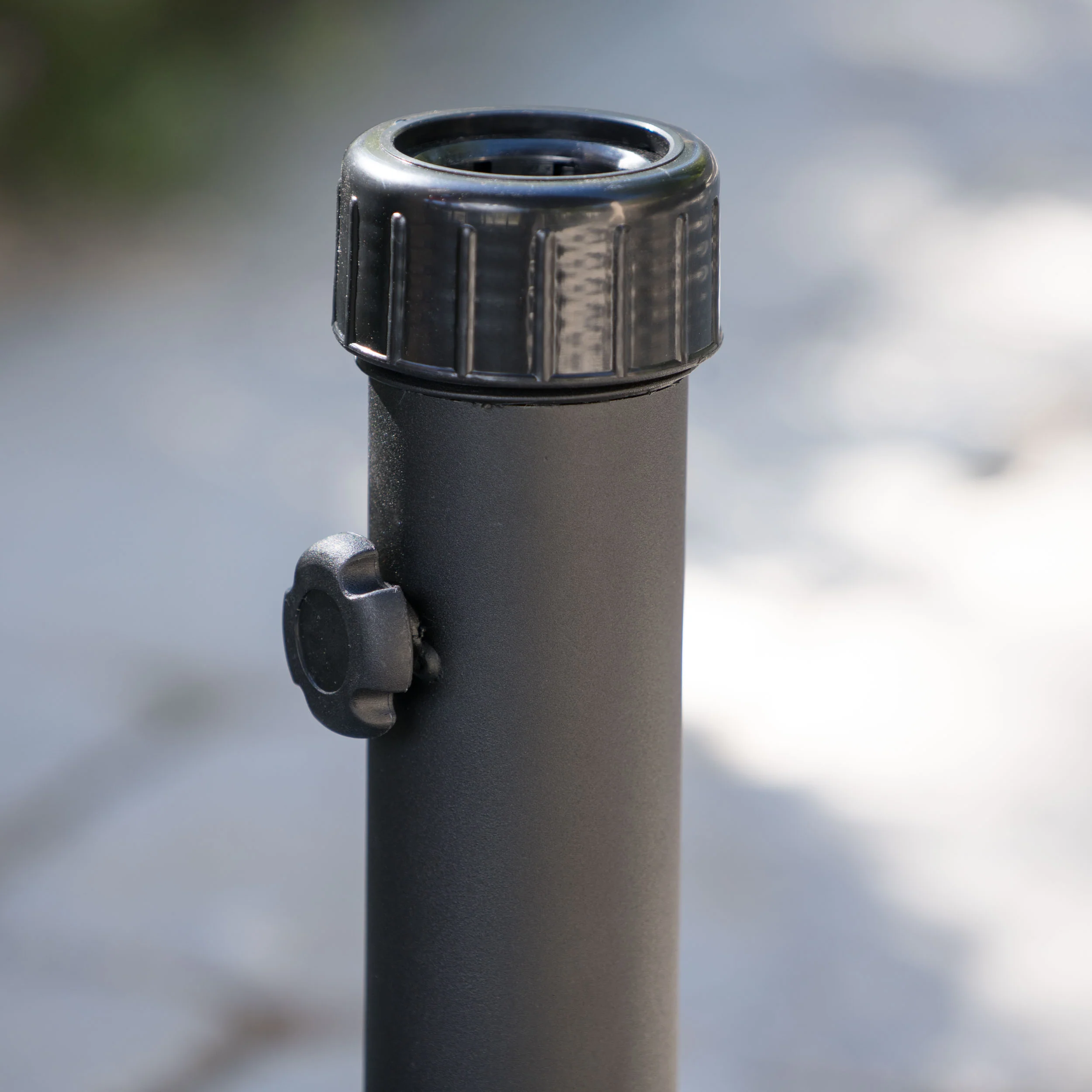 Caldwell Hexagon Black Concrete Umbrella Base - furnishings