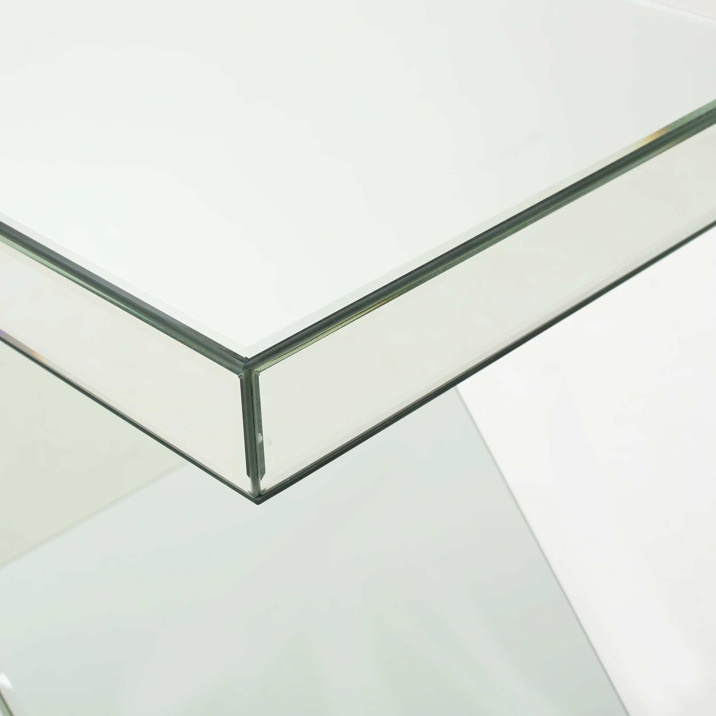 Adu Mirrored Z Shaped Side Table - furnishings