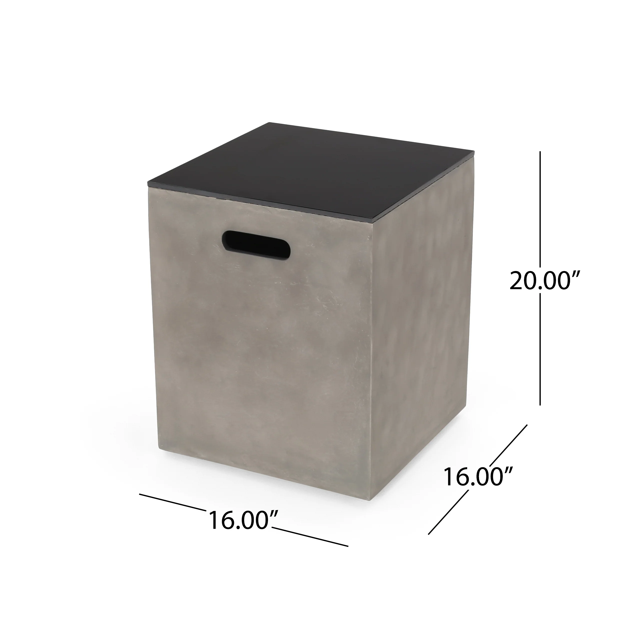 Laini Outdoor 56-Inch Rectangular Fire Pit with Tank Holder - furnishings