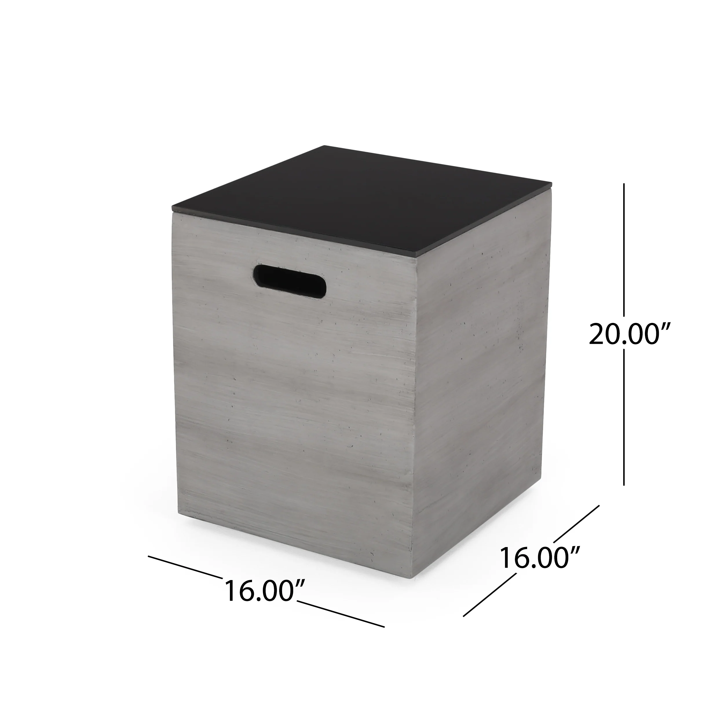 Mattie Outdoor 56-Inch Rectangular Fire Pit with Tank Holder - furnishings