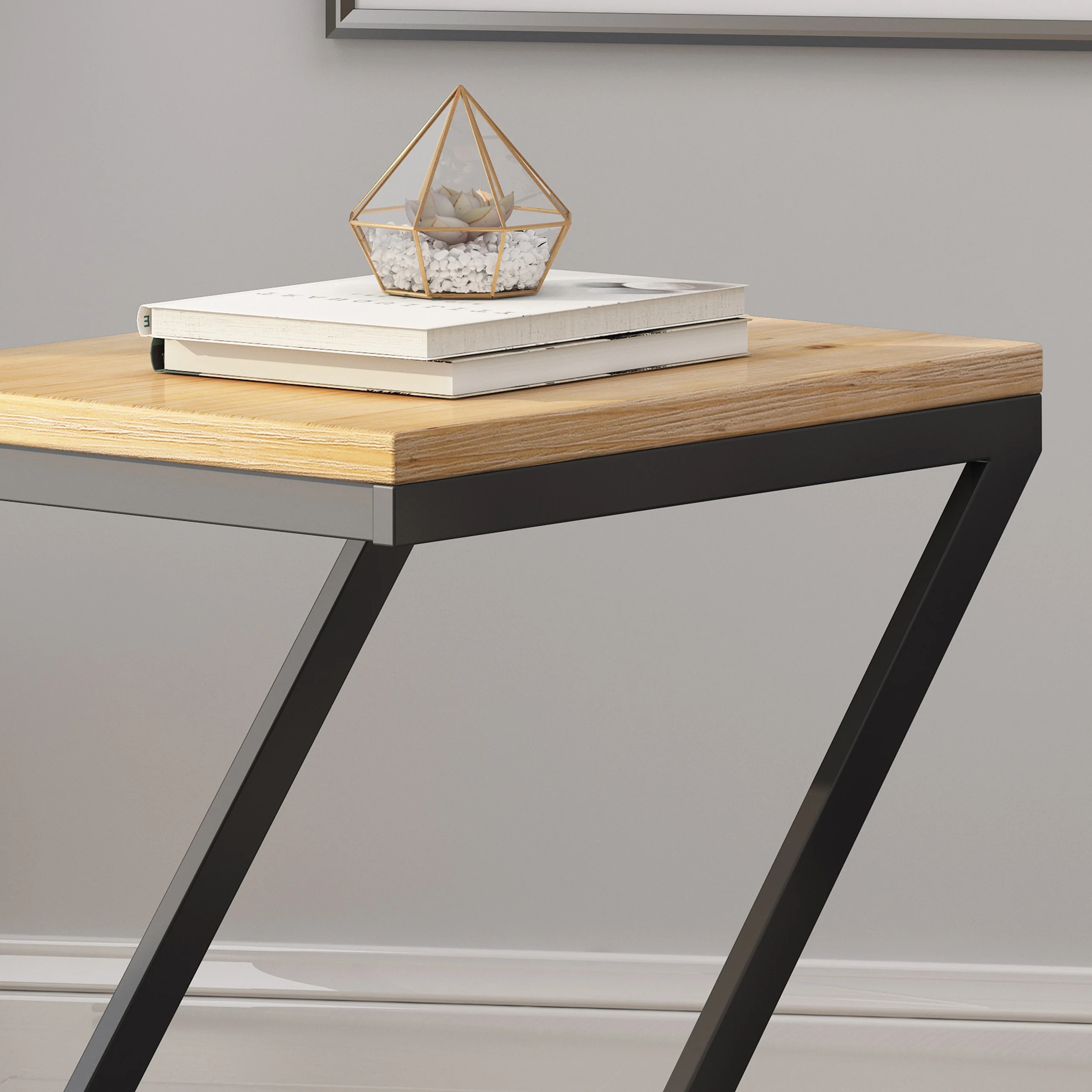 Shalynn Modern Industrial Side Table - furnishings