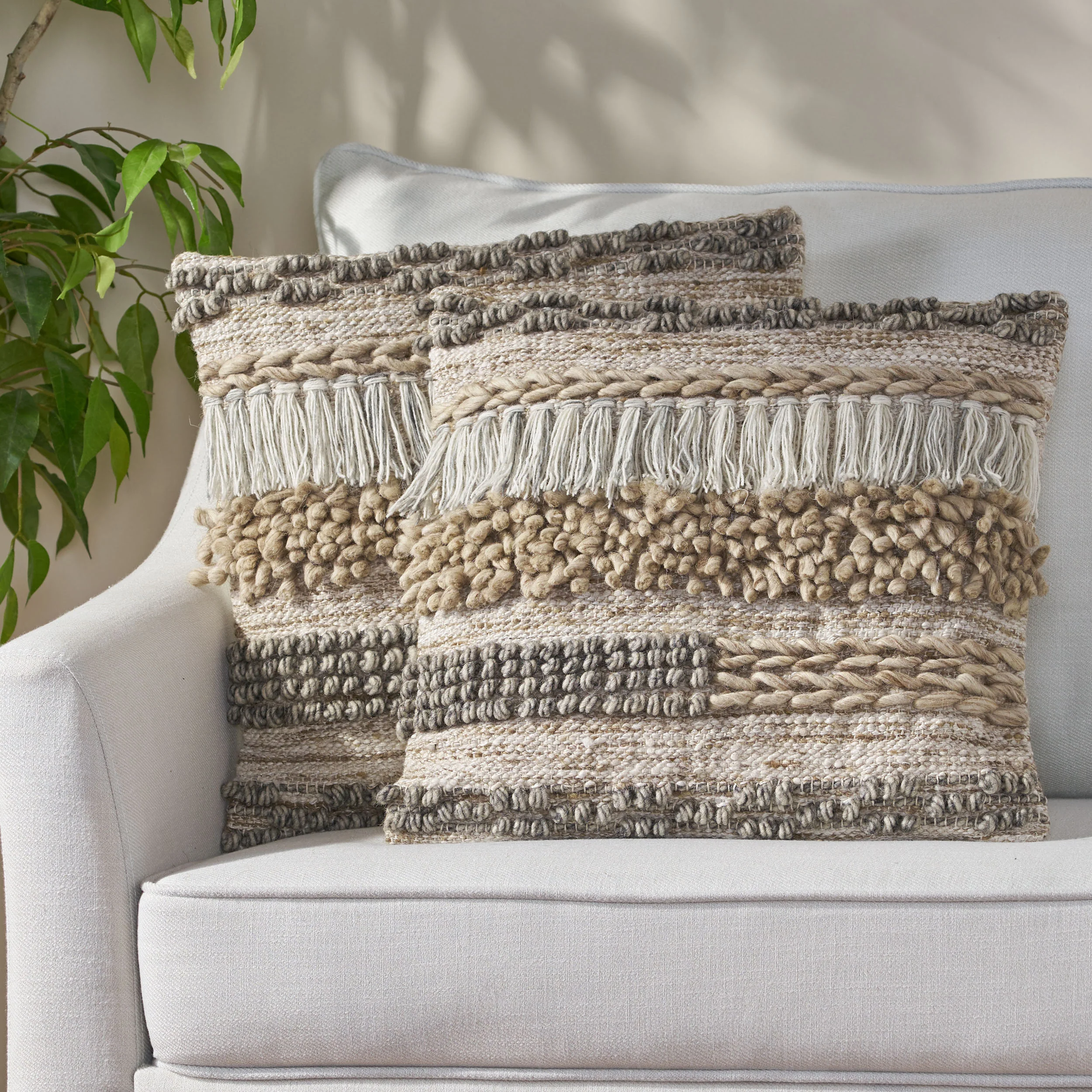 Aldric Hand-Loomed Boho Pillow Cover - furnishings