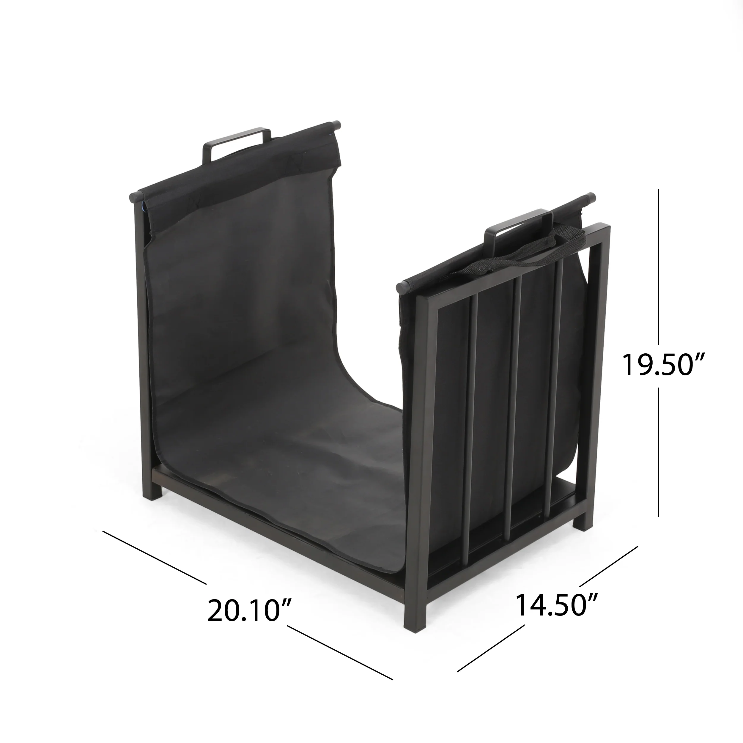 Kabria Cosada Iron and Canvas Fireplace Log Holder - furnishings