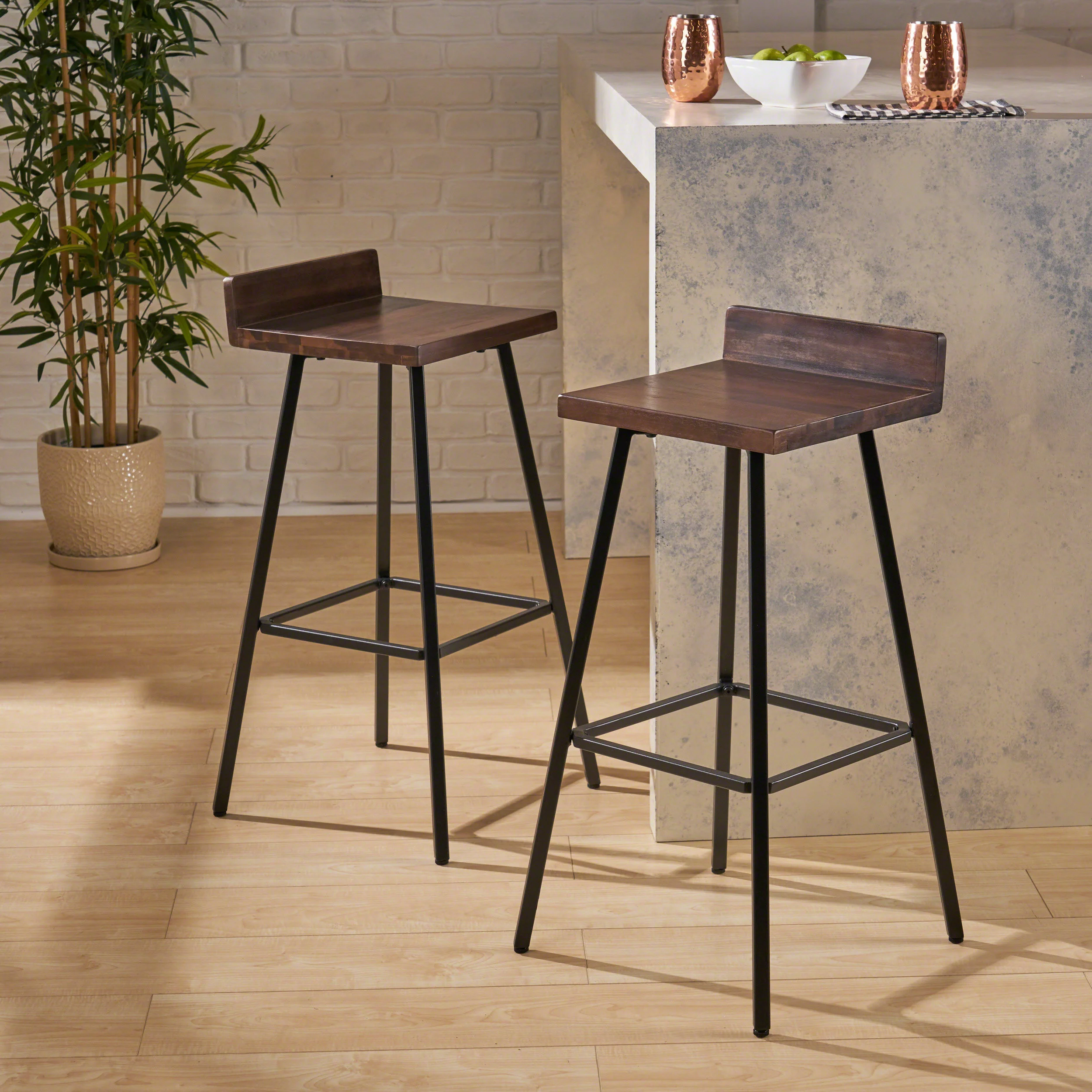 Hazel Indoor Bar Stools, Modern, Contemporary (Set of 2) - furnishings