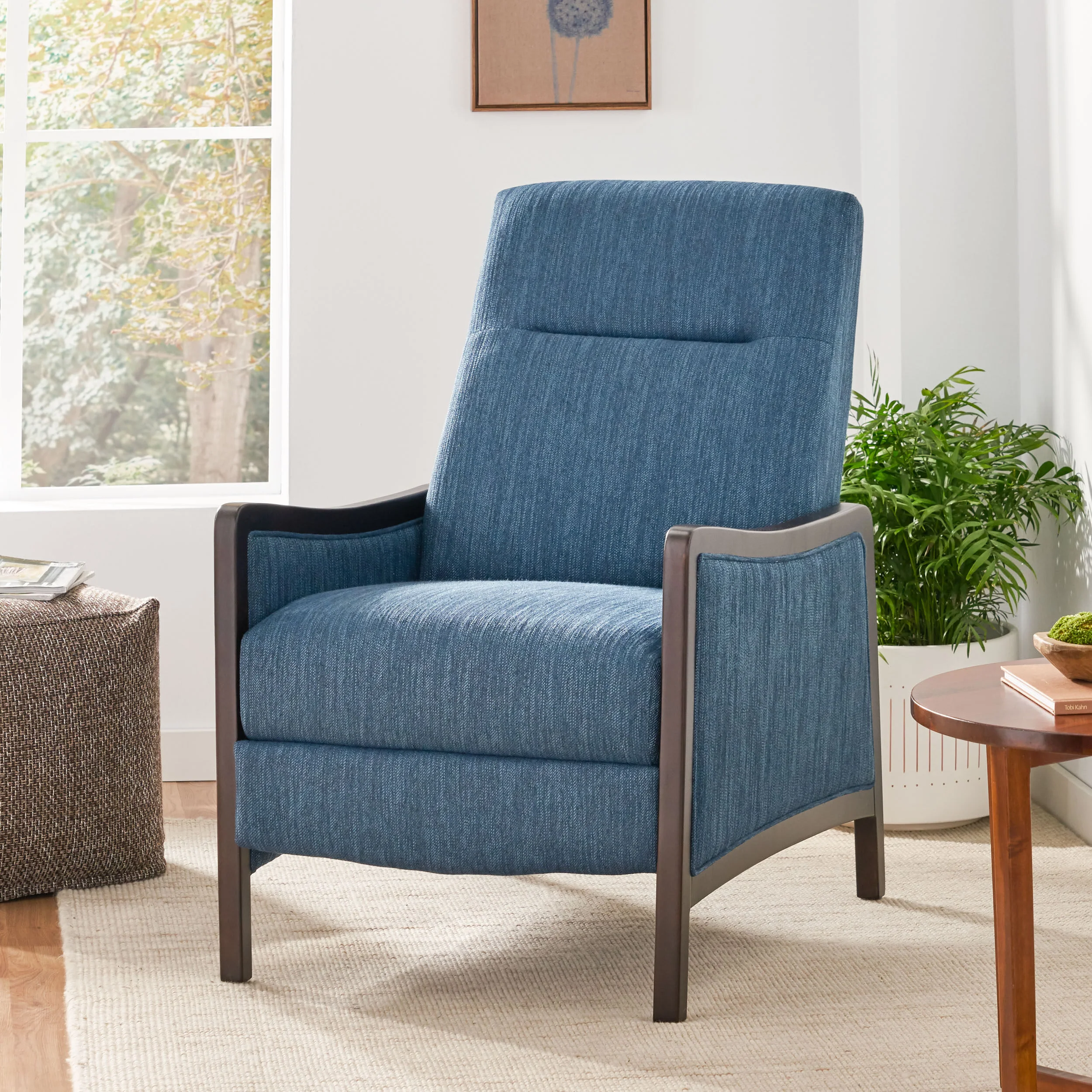 Drury Contemporary Upholstered Pushback Recliner - furnishings