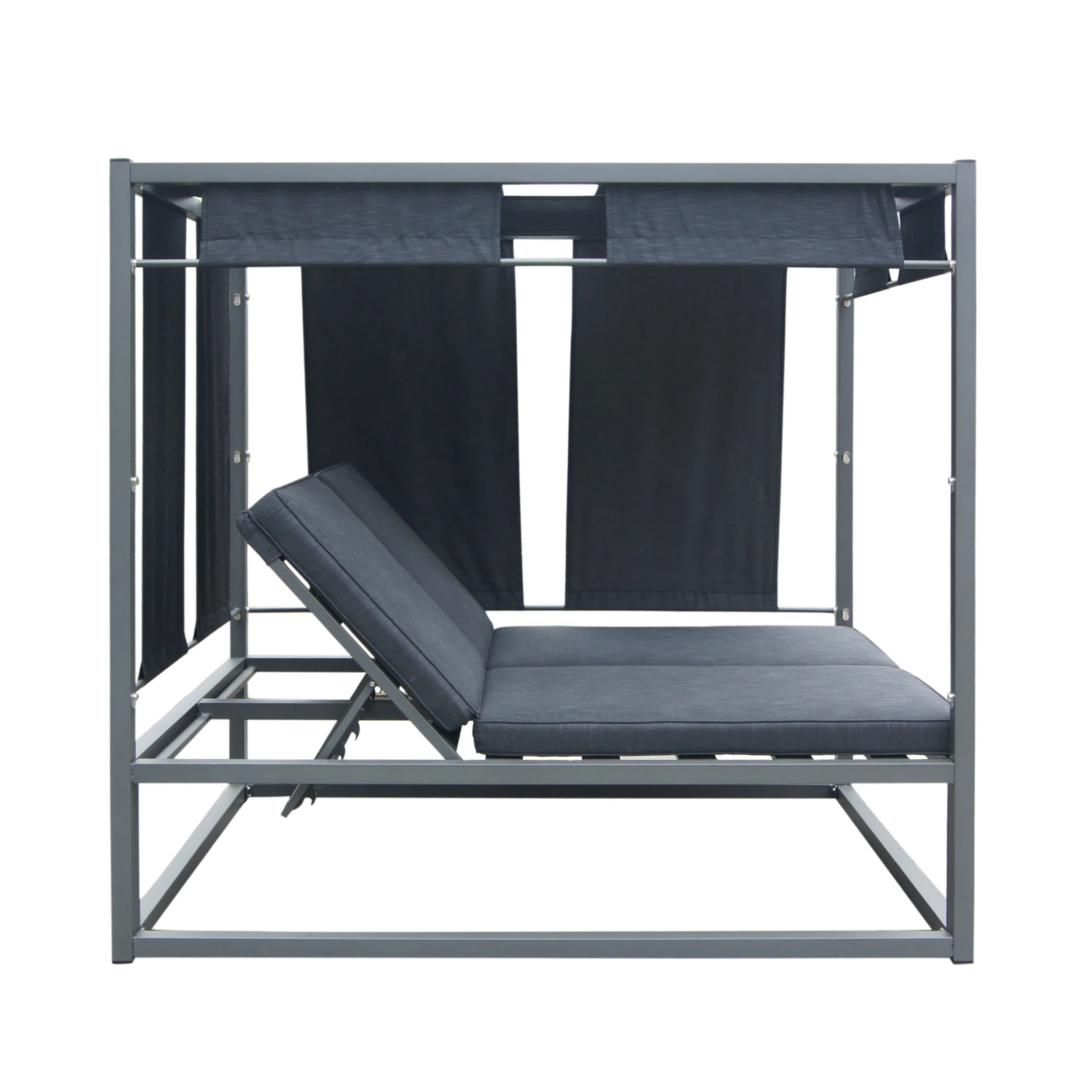 Amos Outdoor Aluminum Daybed with Canopy - furnishings