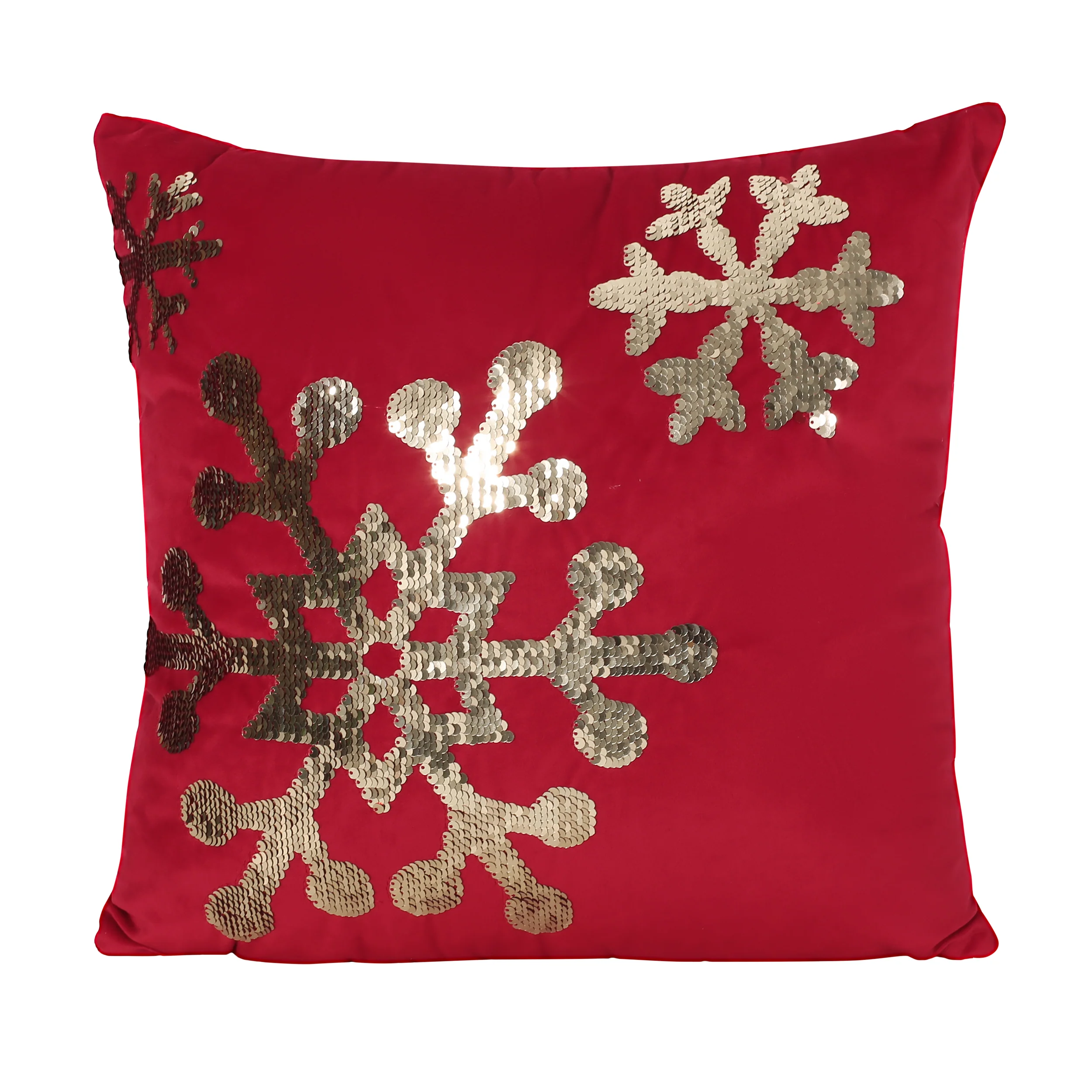 Geary Glam Velvet Christmas Throw Pillow - furnishings