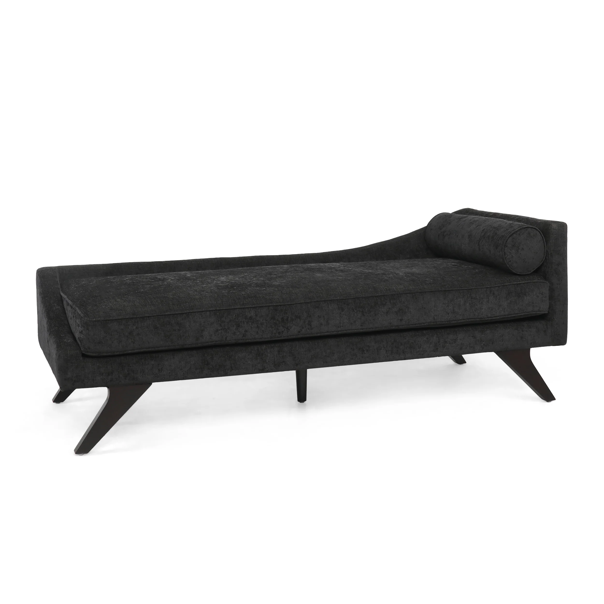 Alphonso Mid-Century Modern Fabric Chaise Lounge - furnishings