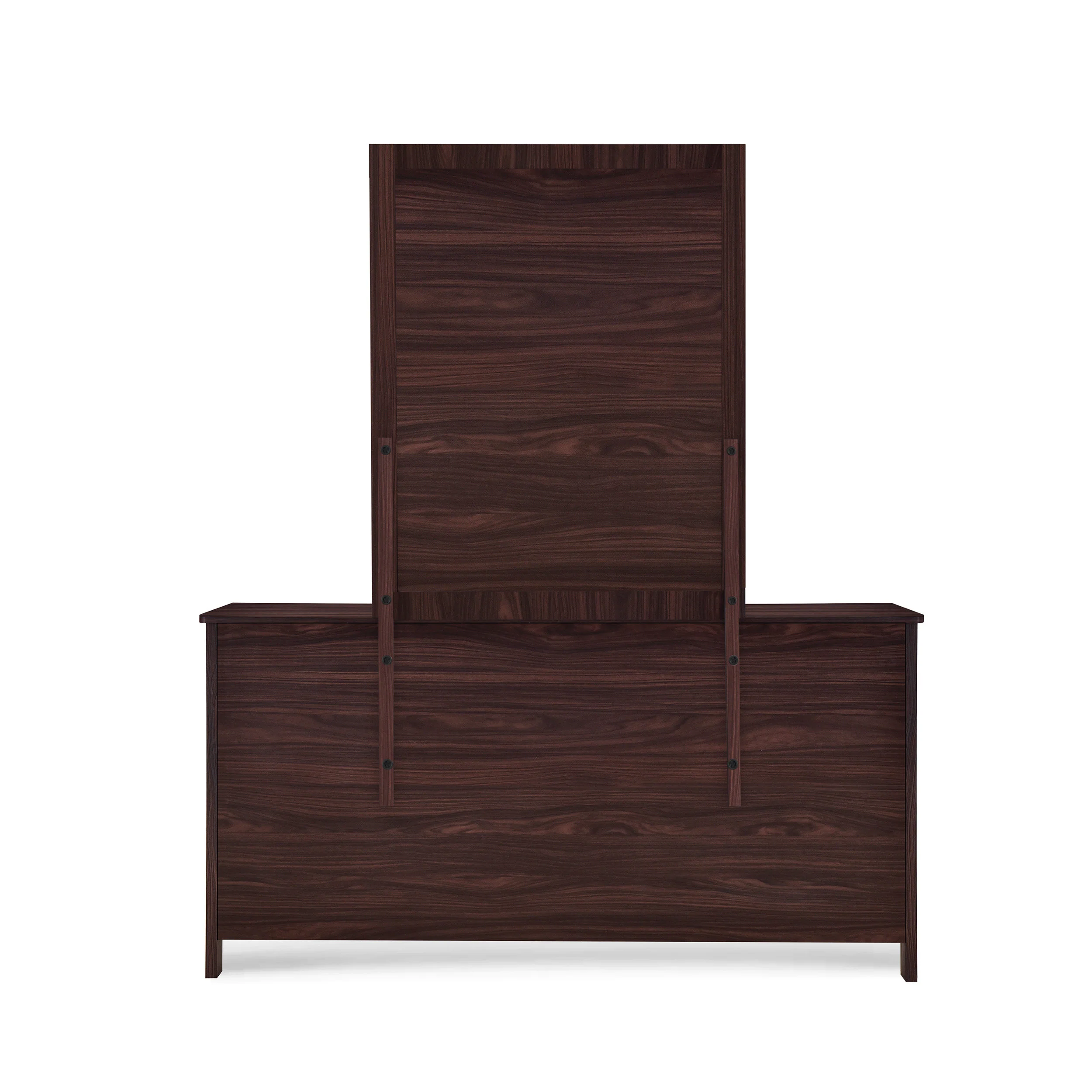 Titeca Contemporary 6 Drawer Vanity Dresser with Rectangular Mirror - furnishings