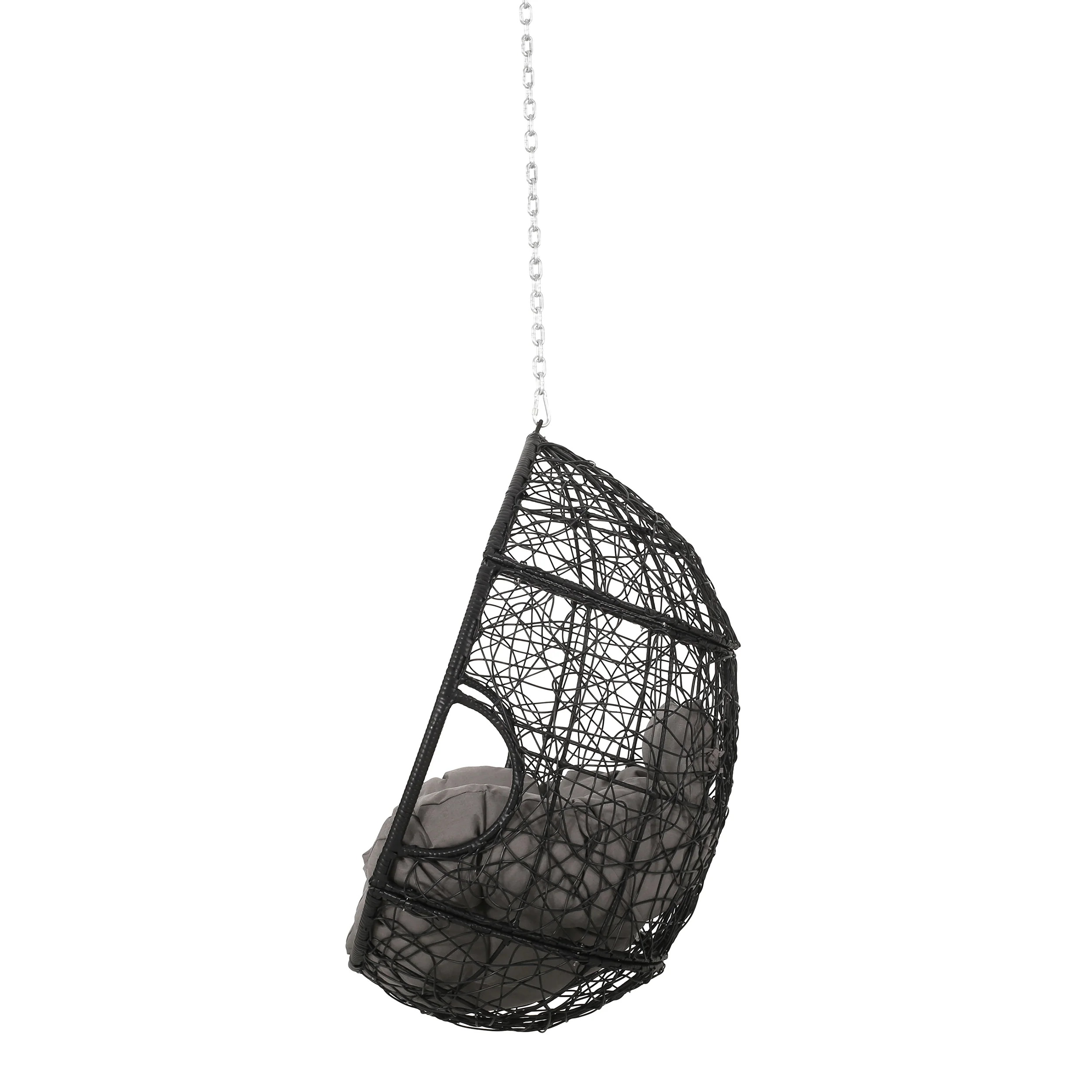Alannah Outdoor and Indoor Wicker Hanging Chair with 8 Foot Chain (NO STAND) - furnishings