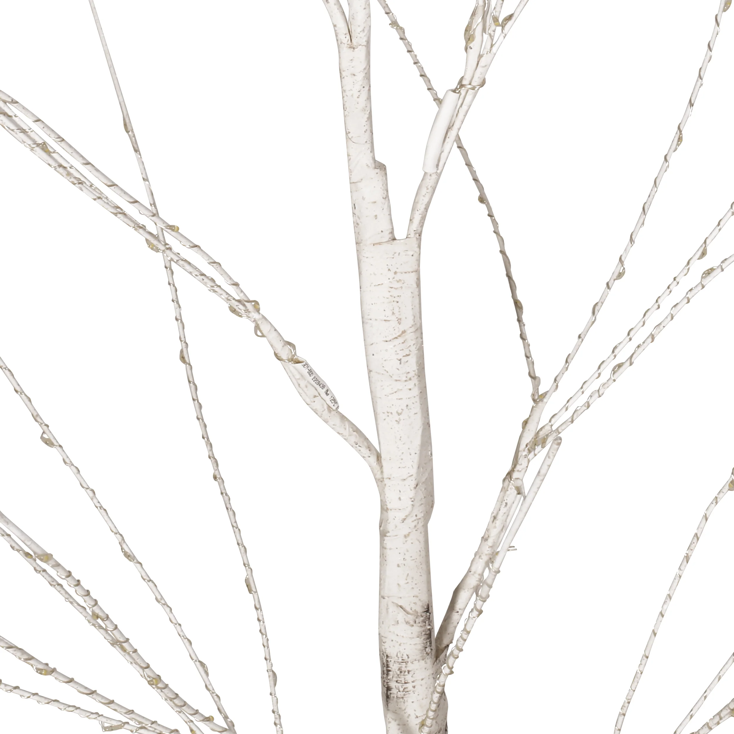 Ammy 5-Foot Pre-Lit 200 Warm White LED Artificial Twig Birch Tree, White - furnishings