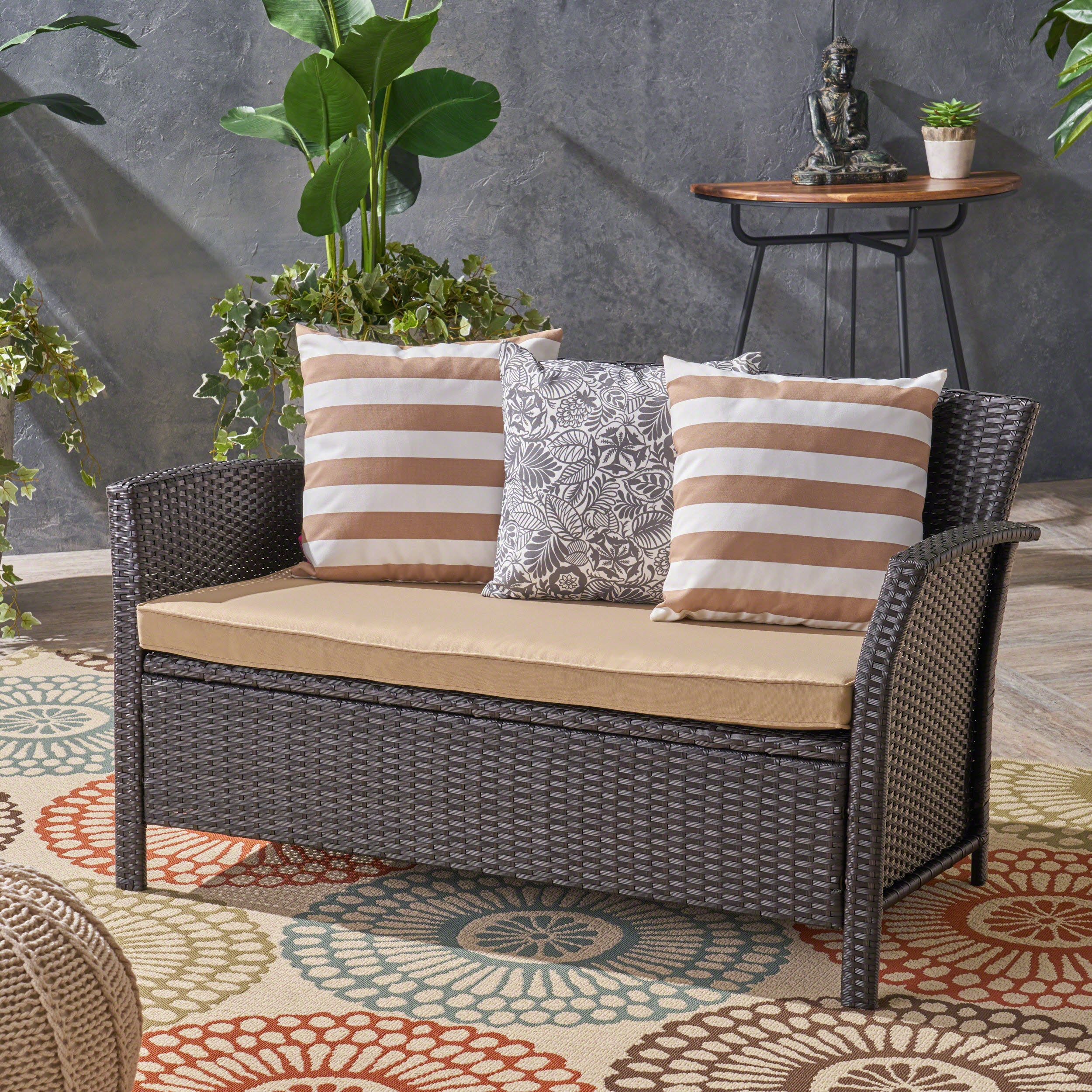 Tori Outdoor Wicker Loveseat - furnishings
