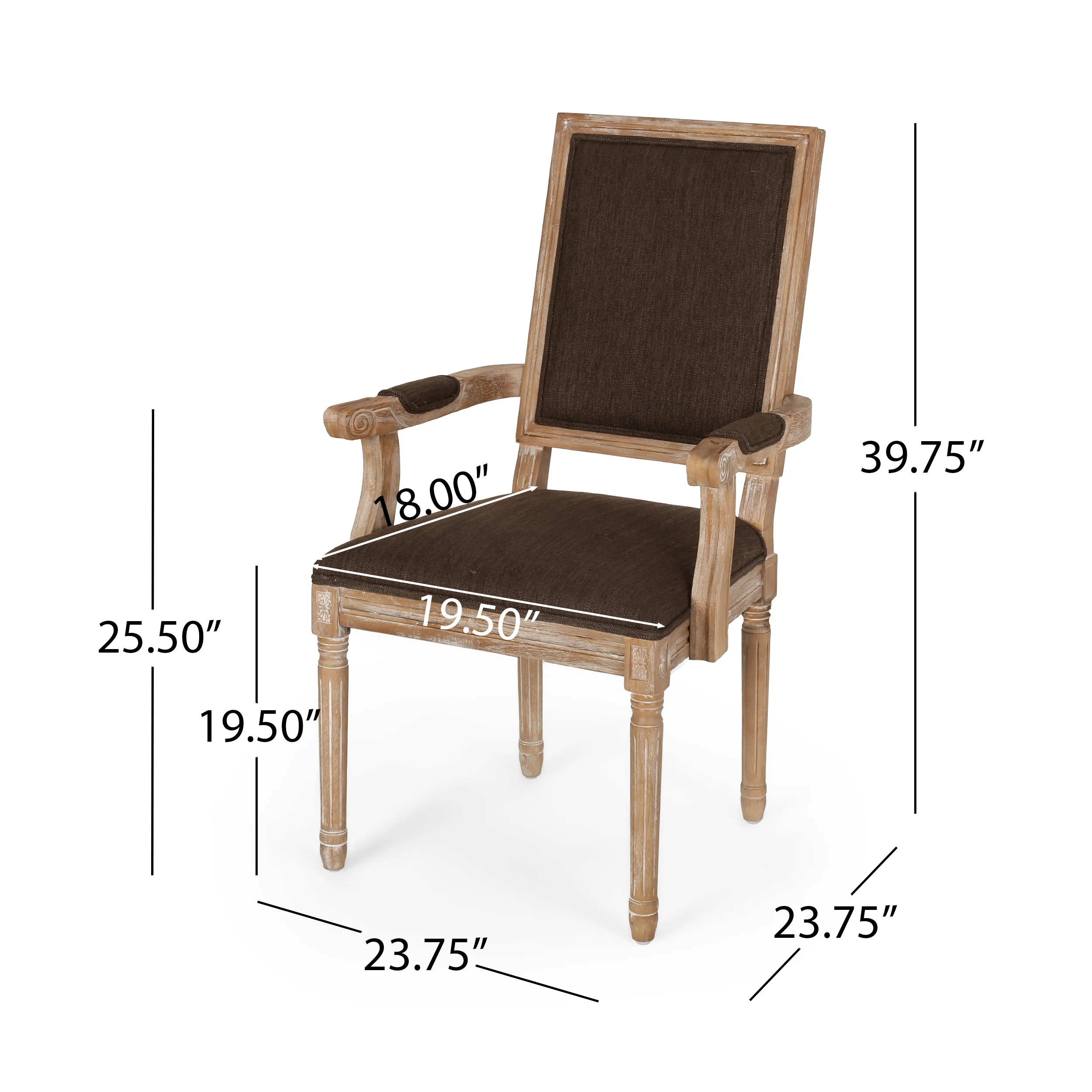 Joretta French Country Fabric Upholstered Wood 5 Piece Circular Dining Set - furnishings