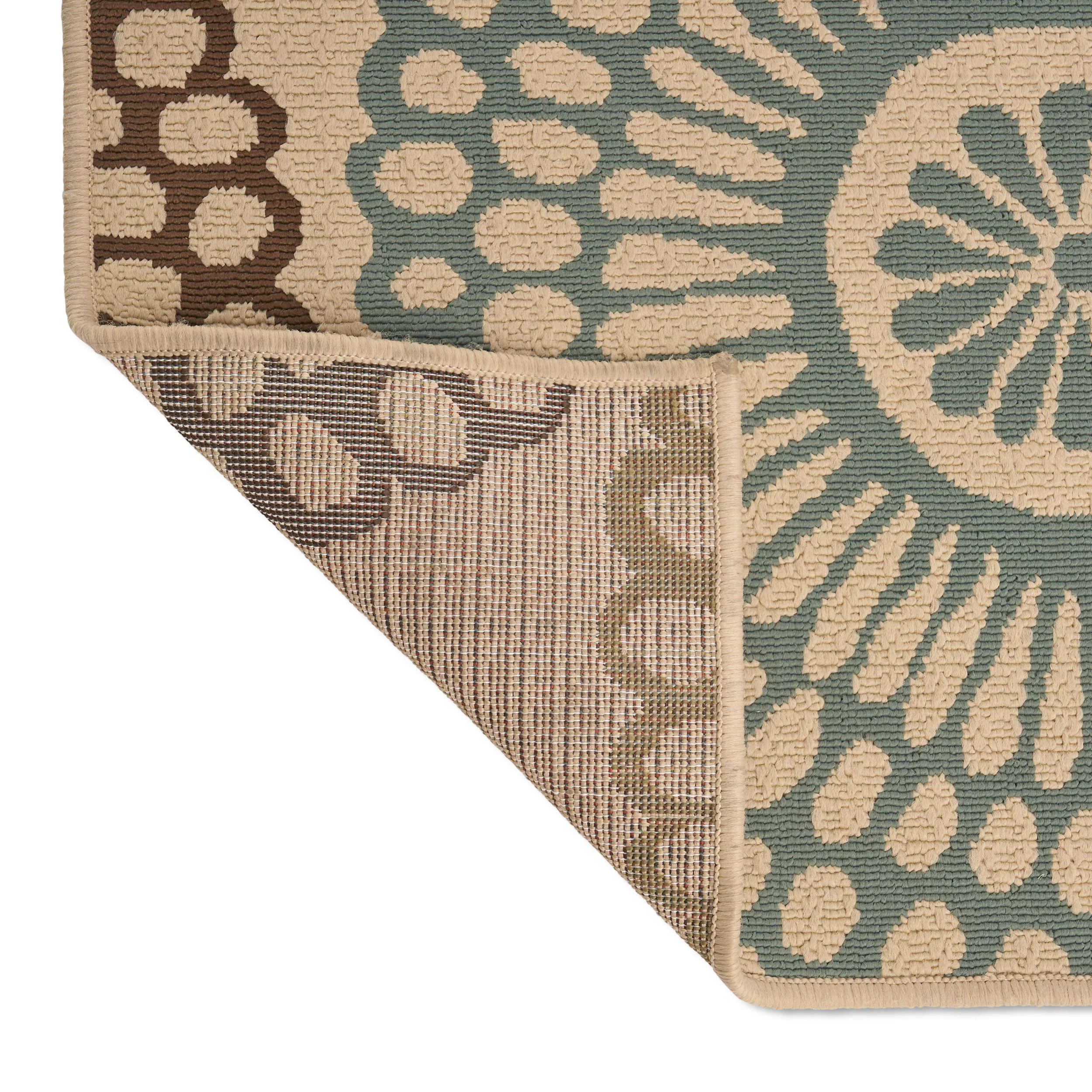 Pine Indoor/Outdoor Floral Area Rug, Beige and Multicolored - furnishings