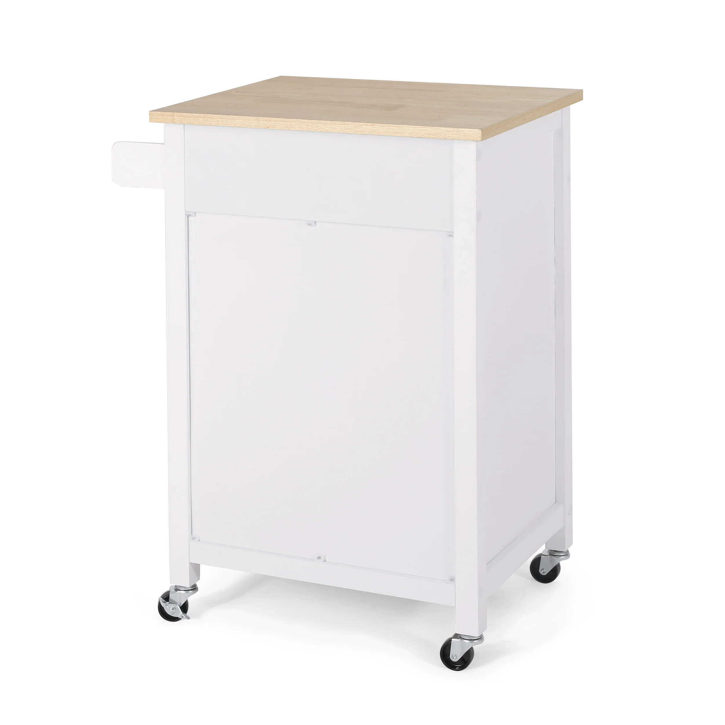 Medway Contemporary Glass Paneled Kitchen Cart - furnishings