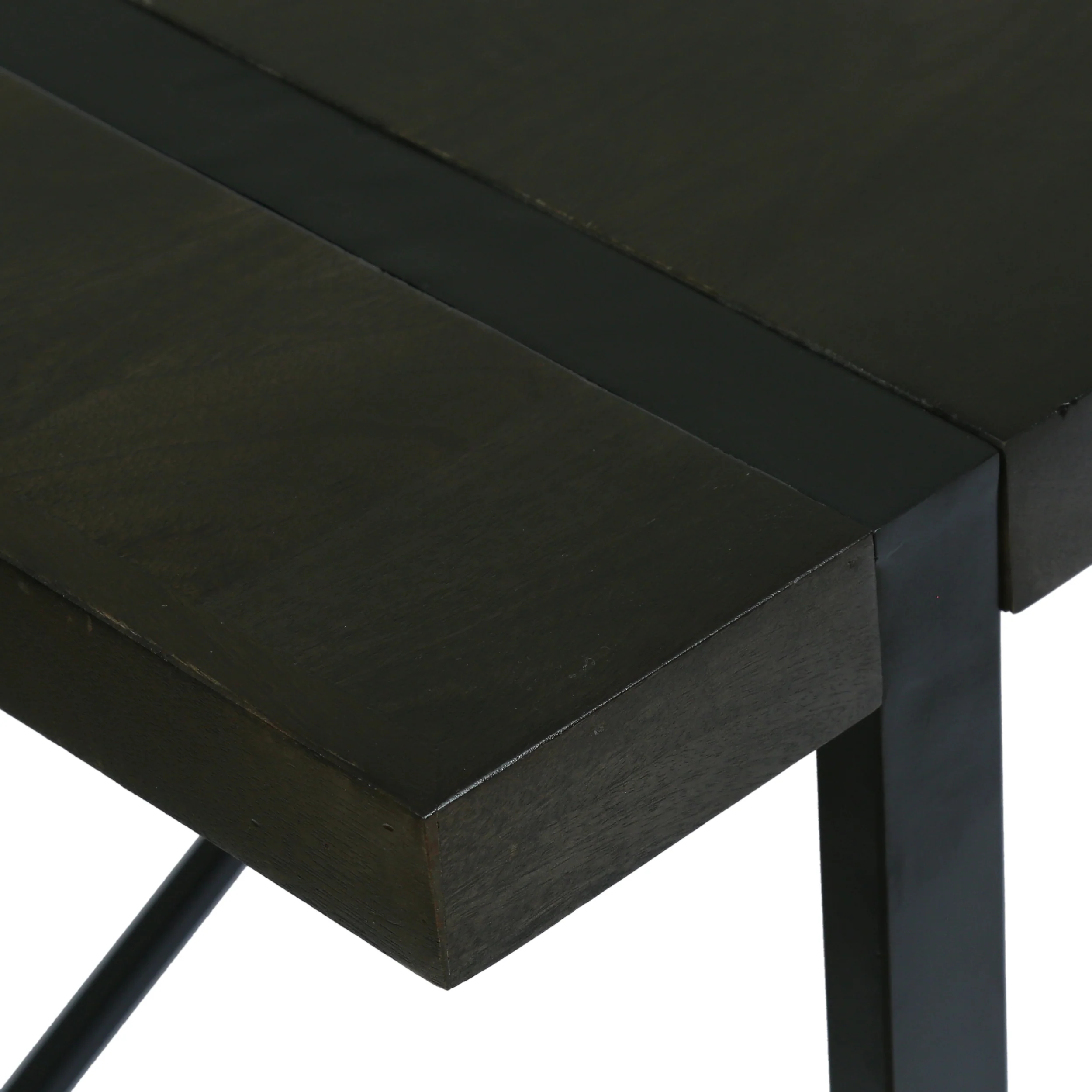 Vandalia Modern Industrial Handcrafted Mango Wood Counter Height Desk, Brown and Black - furnishings