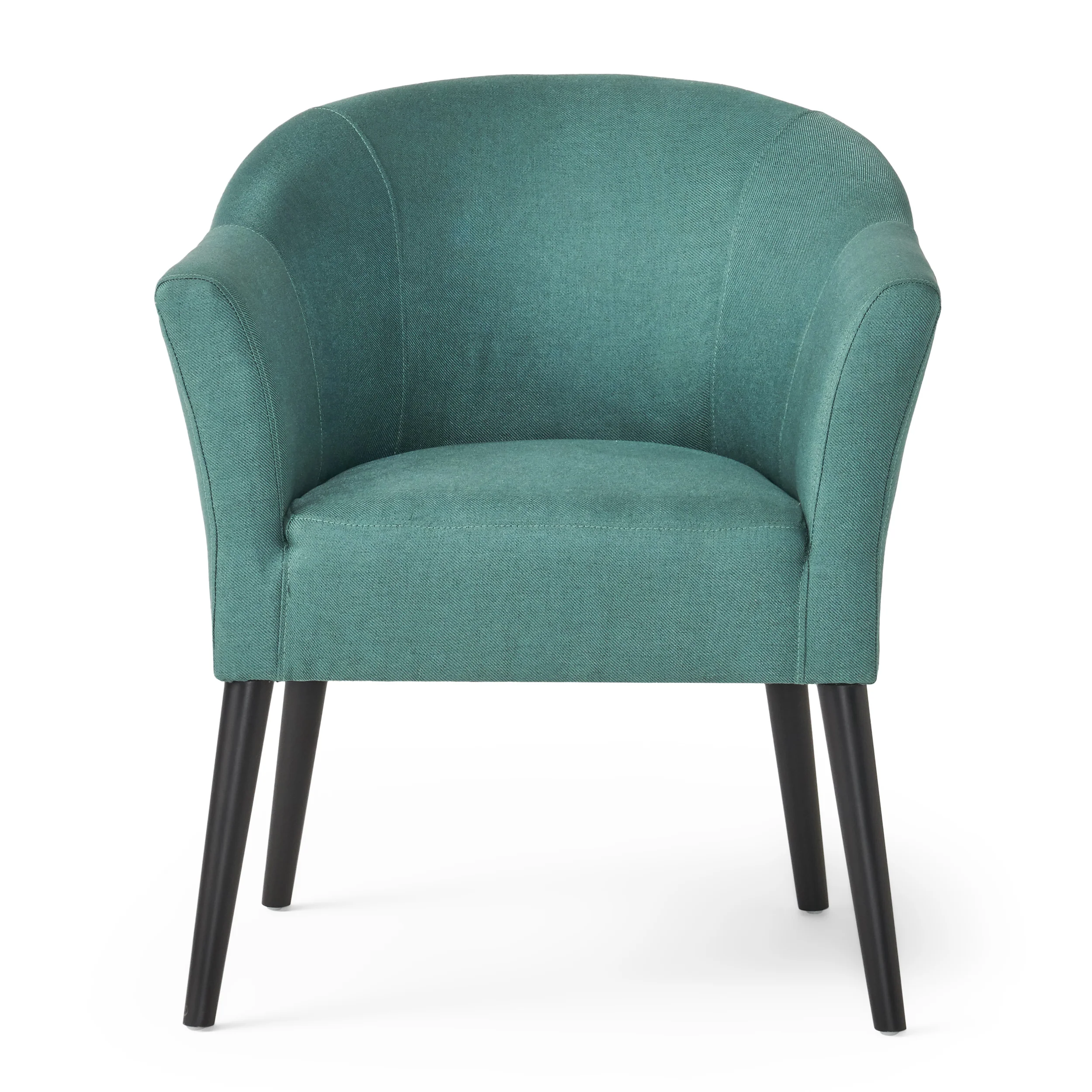 Charmaine Mid-Century Modern Low Back Fabric Accent Chair with Tapered Legs - furnishings