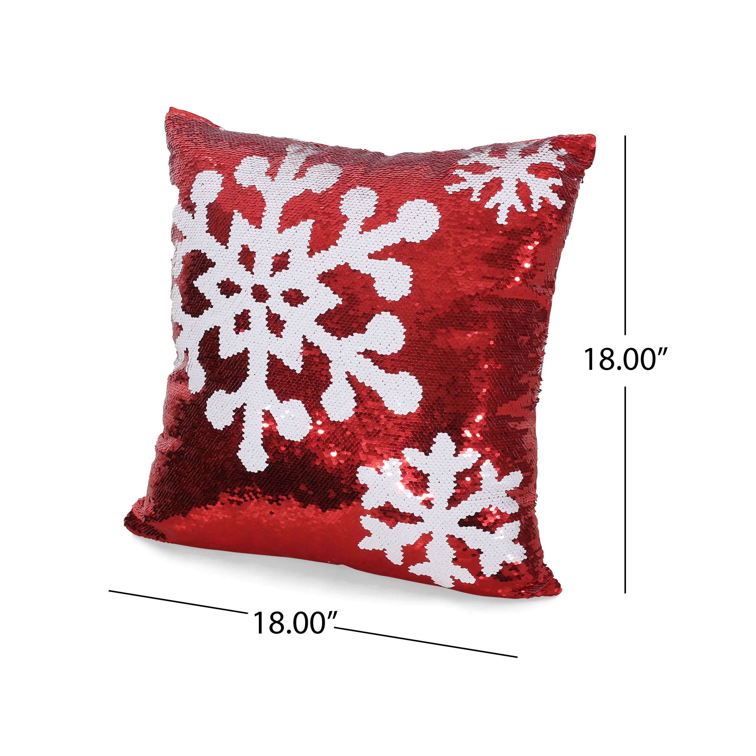 Sherard Glam Sequin Christmas Throw Pillow Cover - furnishings