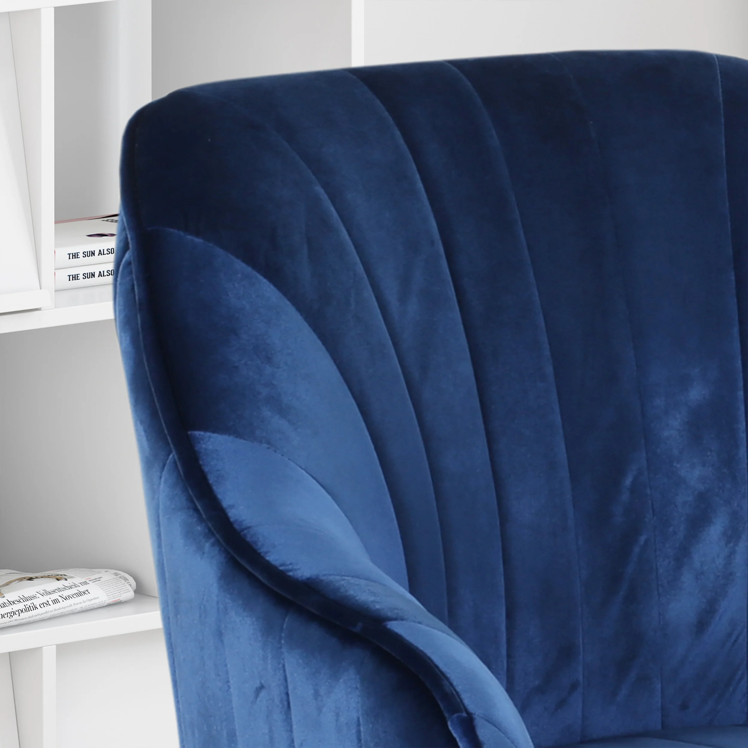 Haiden Glam Velvet Home Office Chair with Swivel Base - furnishings