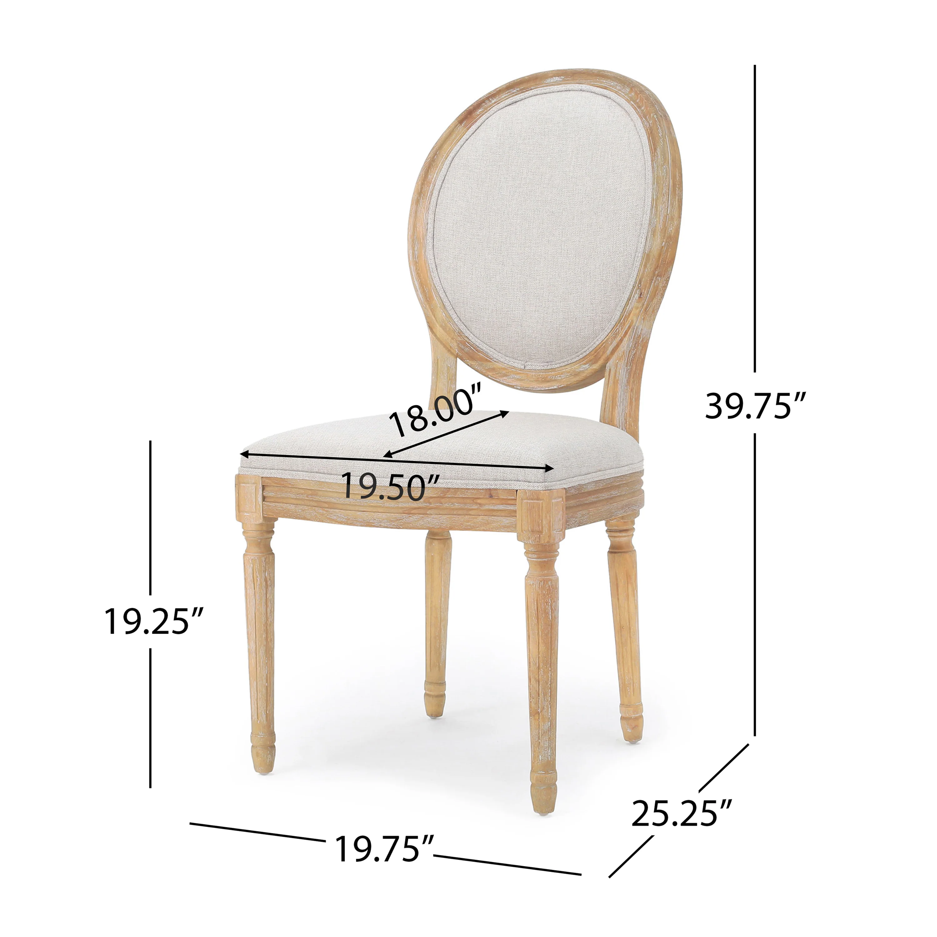 Phinnaeus French Country Fabric Dining Chairs (Set of 2) - furnishings