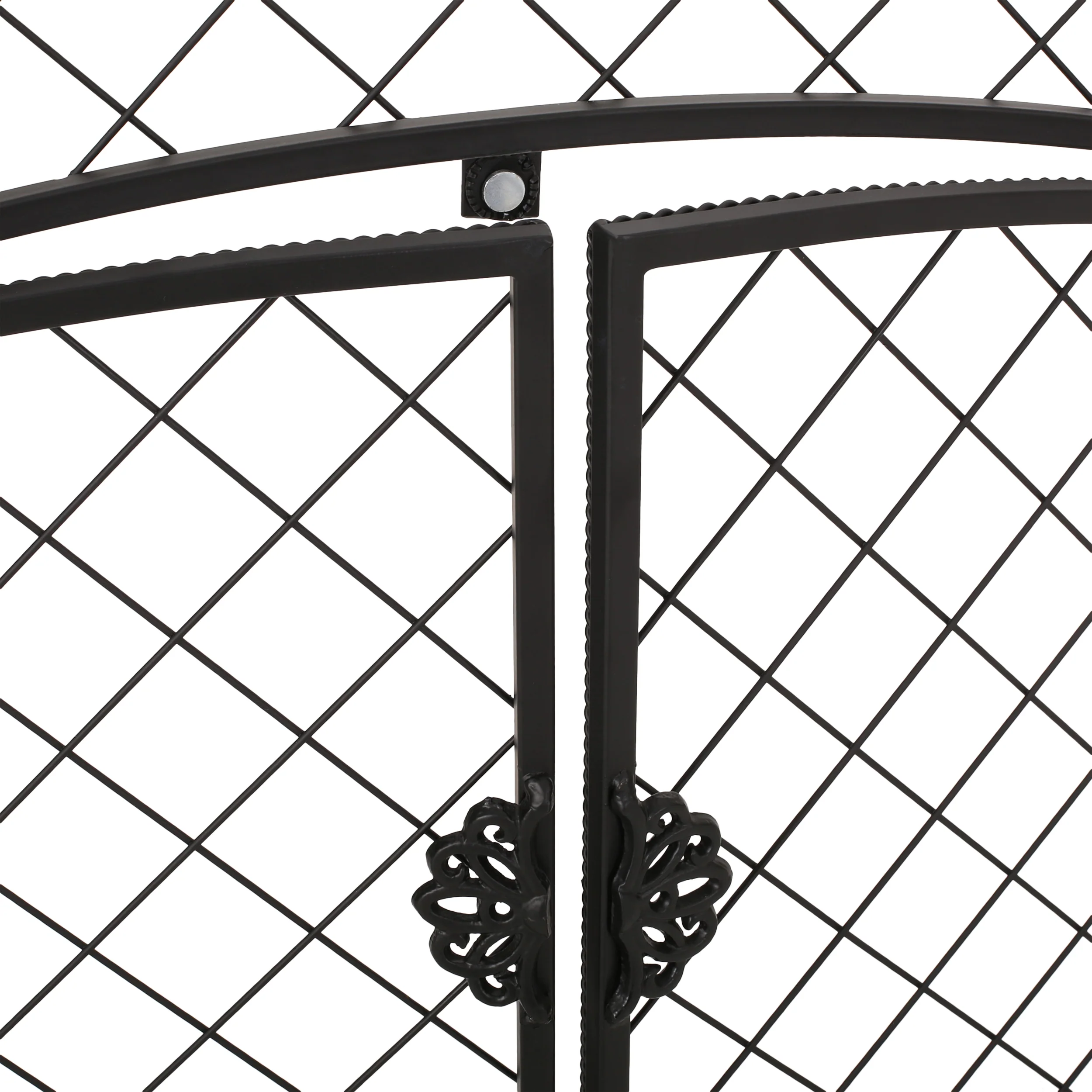 Memori Contemporary Iron Fireplace Screen - furnishings