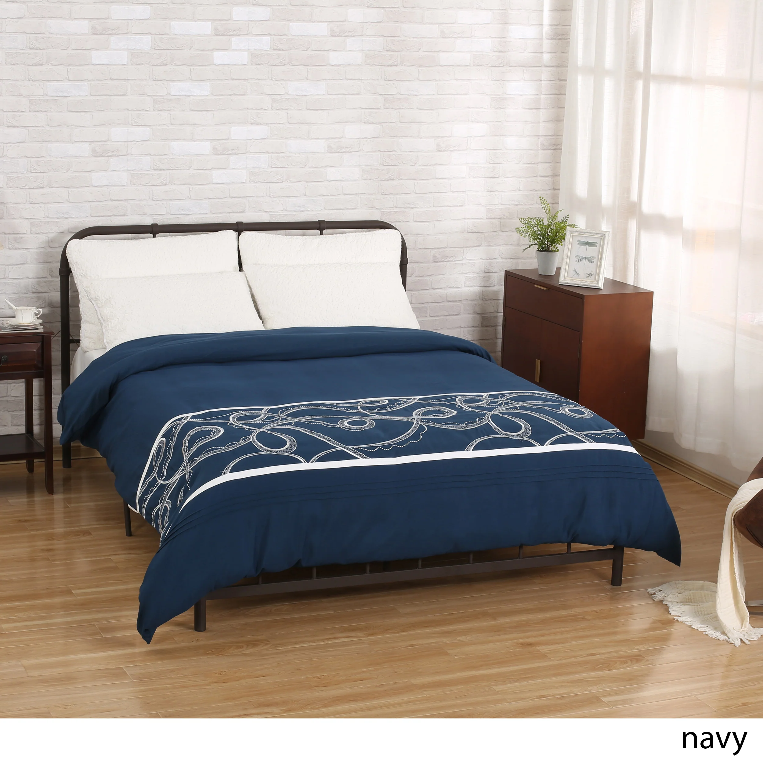 Charli Queen Size Fabric Duvet Cover - furnishings